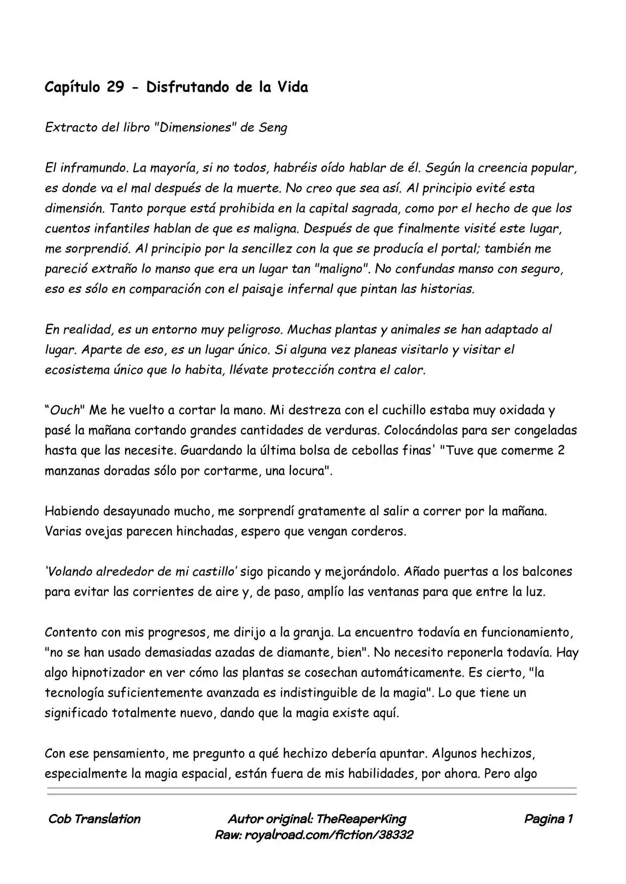 Realidad De Minecraft (Novela) - Capítulo 29 - Página 1 - LectorTMOo
