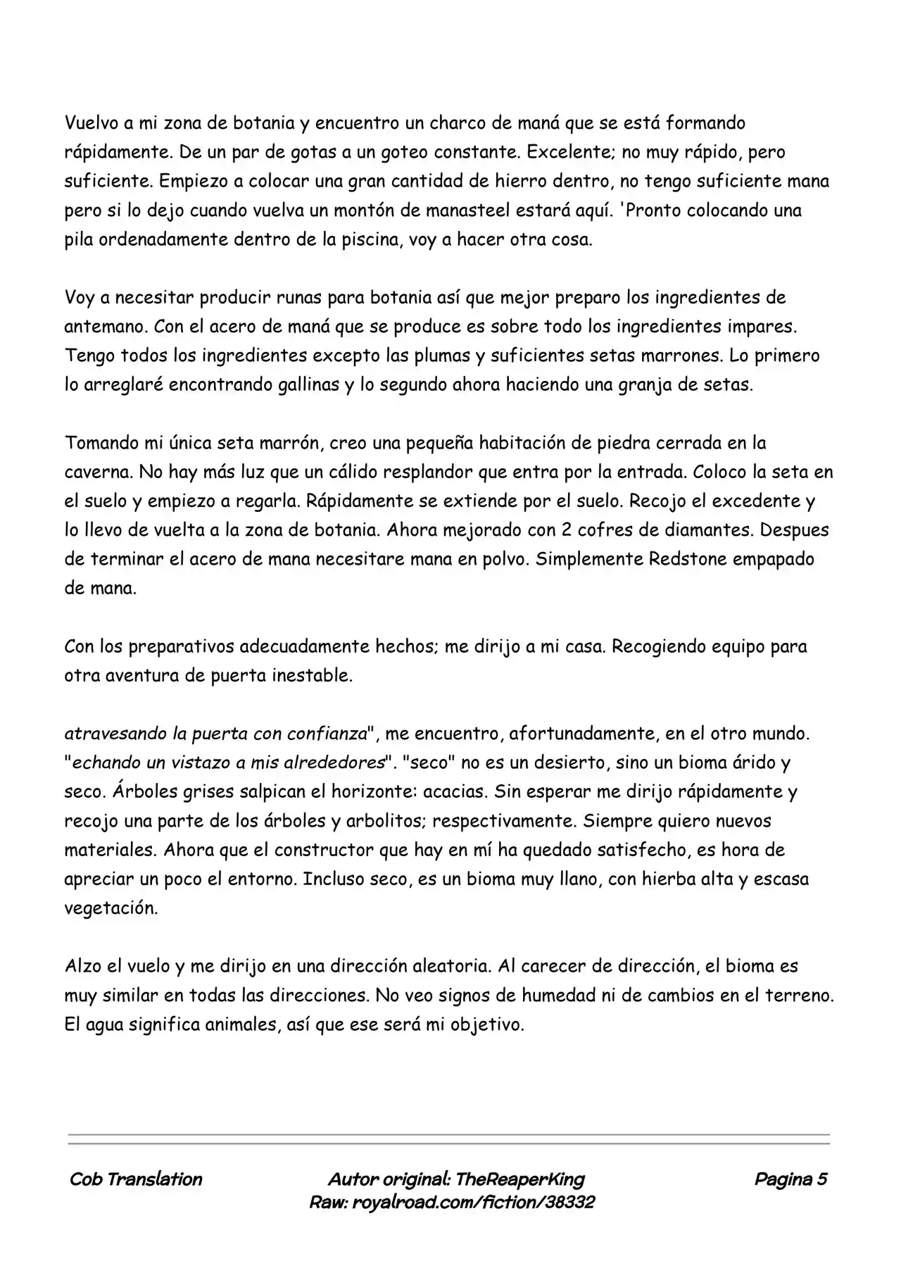Realidad De Minecraft (Novela) - Capítulo 29 - Página 5 - LectorTMOo