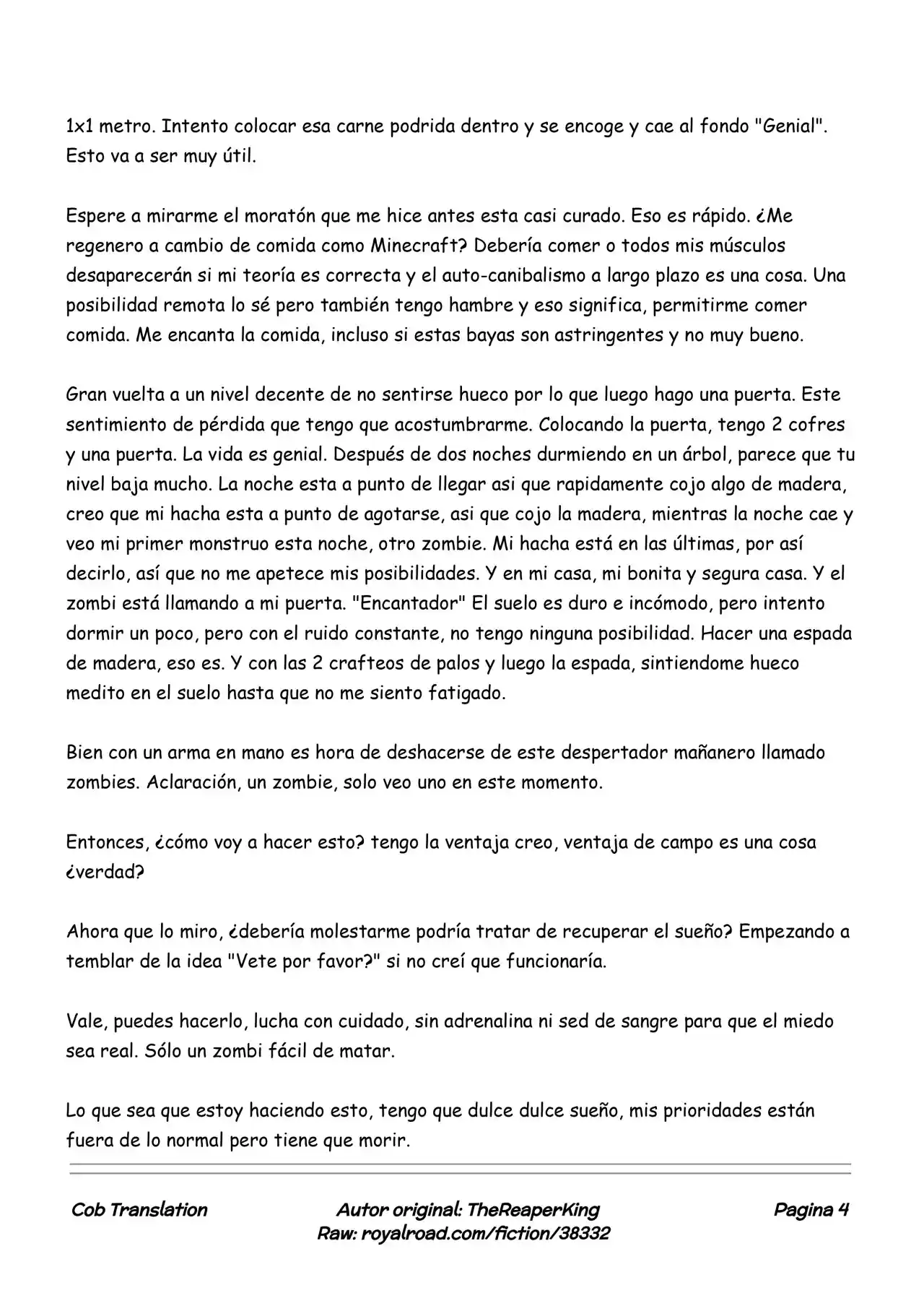 Realidad De Minecraft (Novela) - Capítulo 3 - Página 4 - LectorTMOo