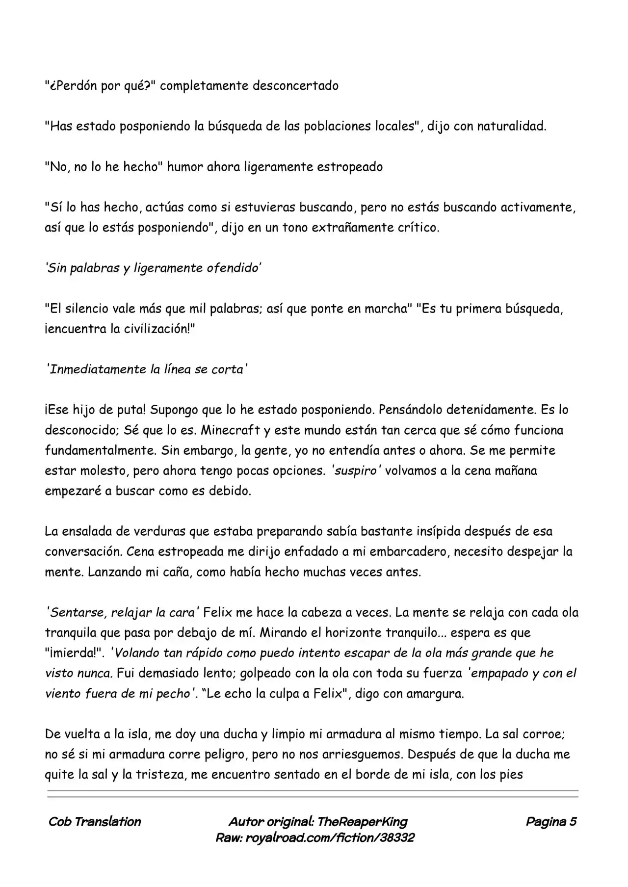 Realidad De Minecraft (Novela) - Capítulo 30 - Página 5 - LectorTMOo