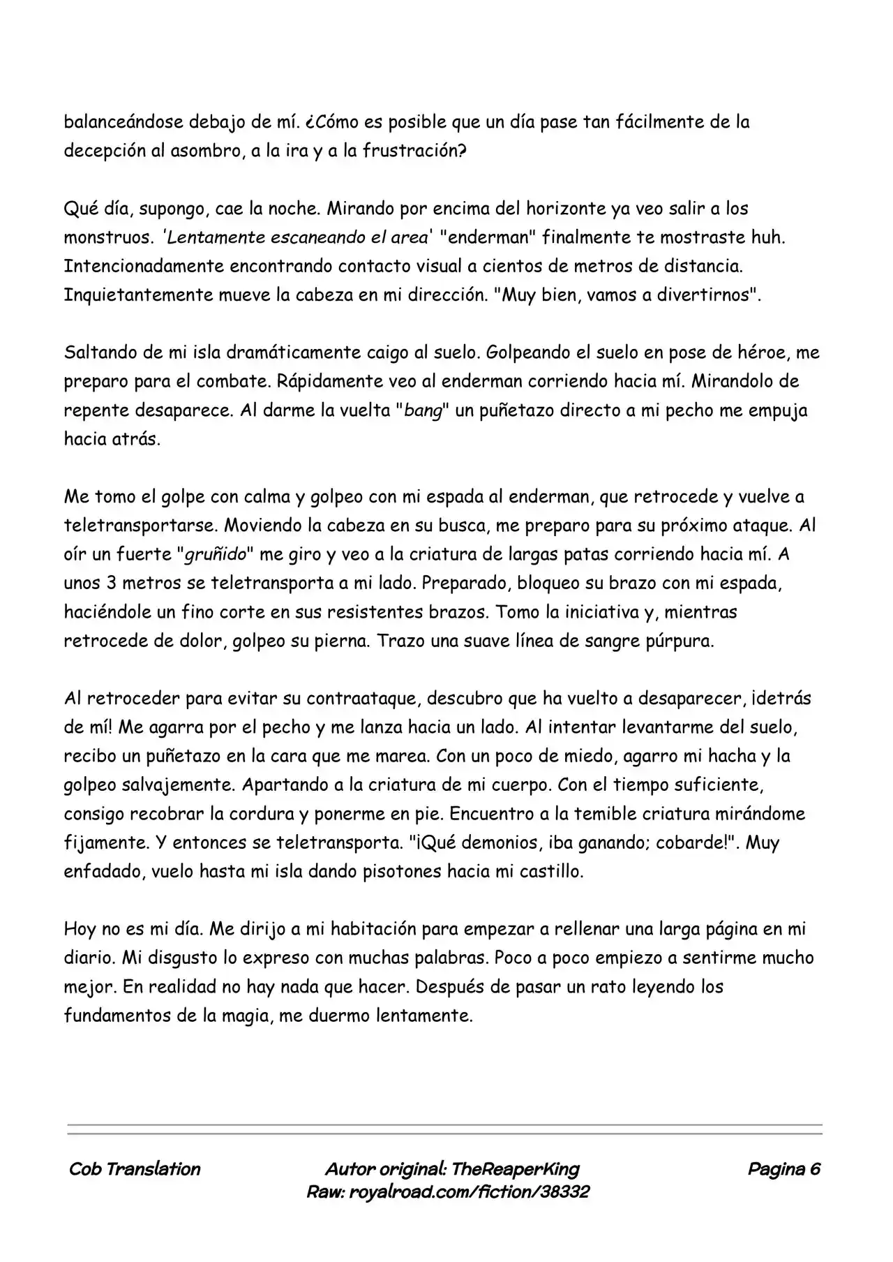 Realidad De Minecraft (Novela) - Capítulo 30 - Página 6 - LectorTMOo