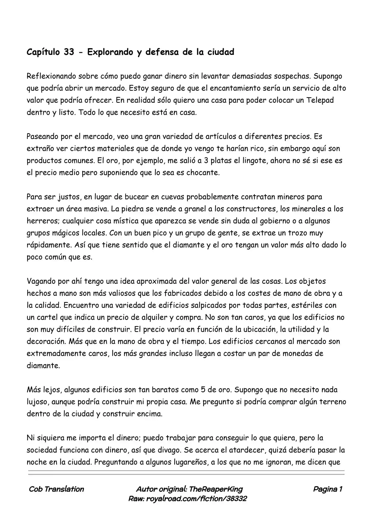 Realidad De Minecraft (Novela) - Capítulo 33 - Página 1 - LectorTMOo