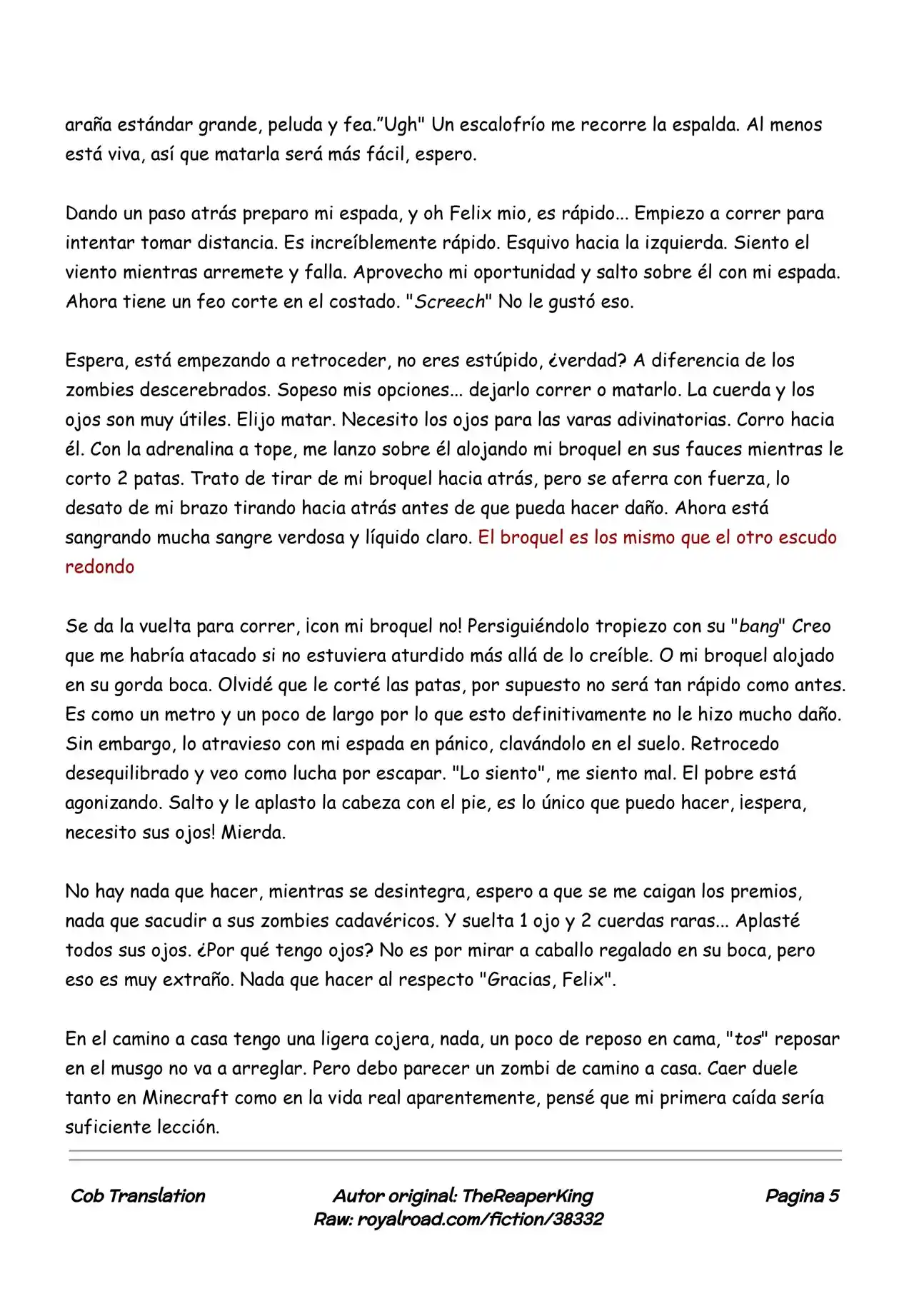 Realidad De Minecraft (Novela) - Capítulo 4 - Página 5 - LectorTMOo