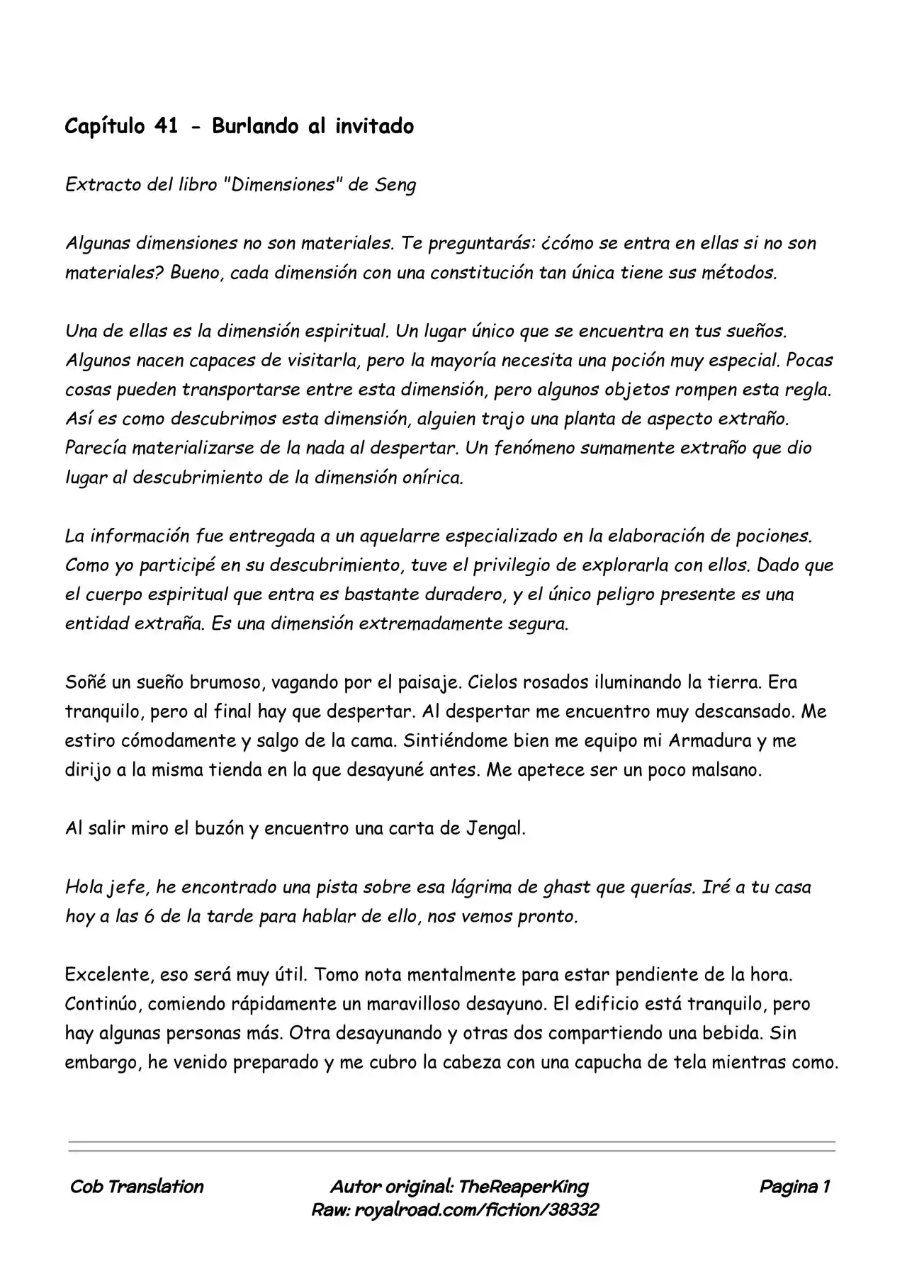Realidad De Minecraft (Novela) - Capítulo 41 - Página 1 - LectorTMOo