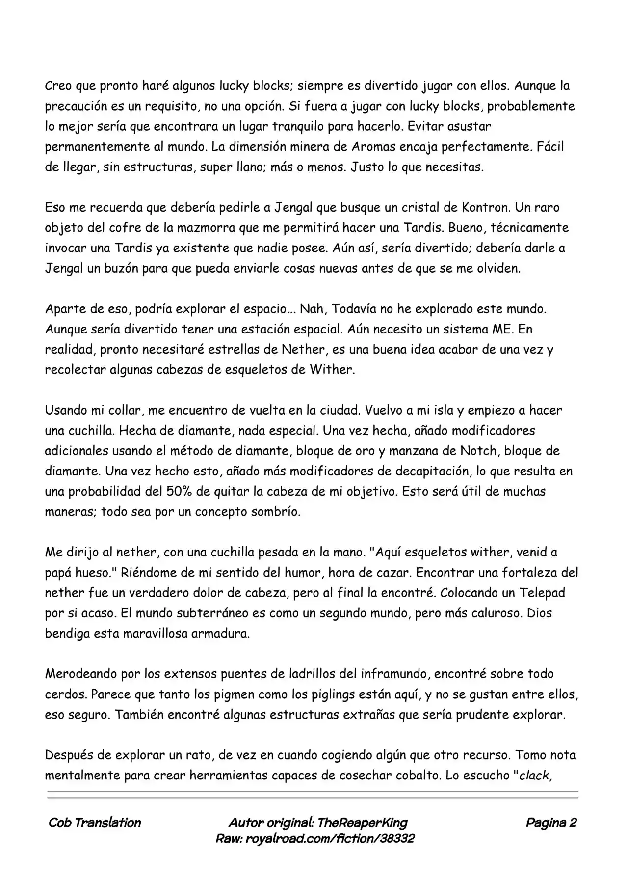 Realidad De Minecraft (Novela) - Capítulo 42 - Página 2 - LectorTMOo
