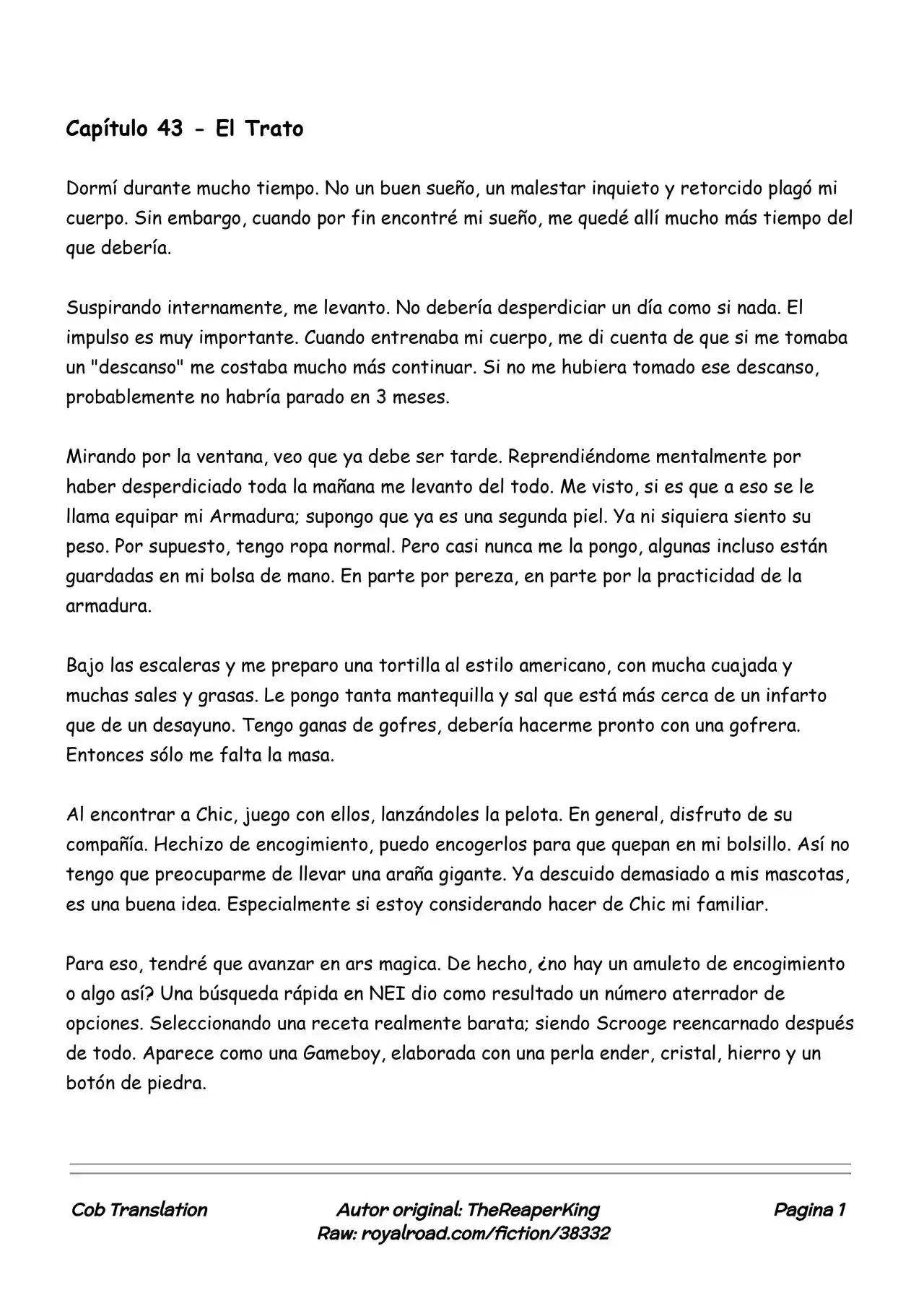 Realidad De Minecraft (Novela) - Capítulo 43 - Página 1 - LectorTMOo