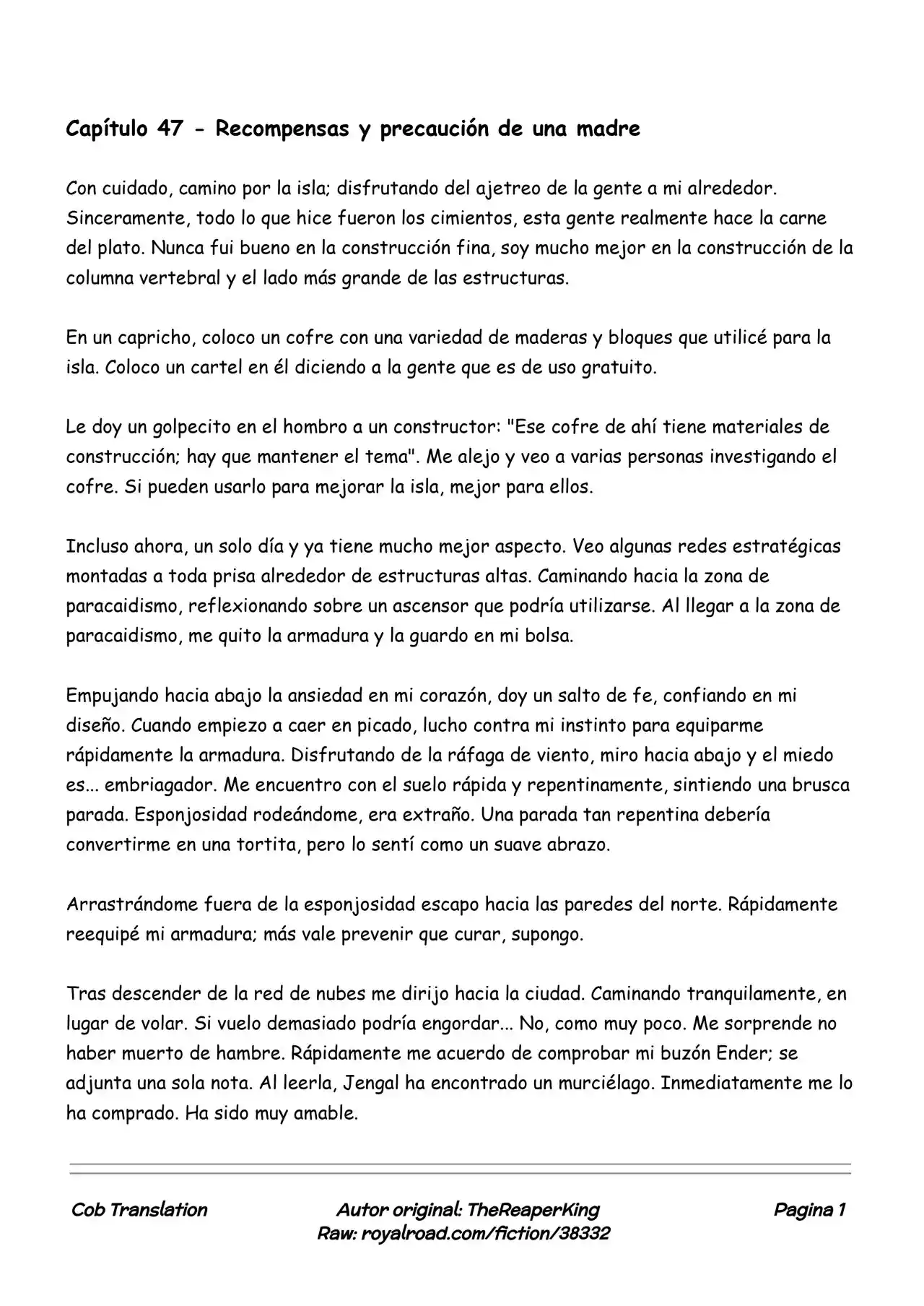 Realidad De Minecraft (Novela) - Capítulo 47 - Página 1 - LectorTMOo