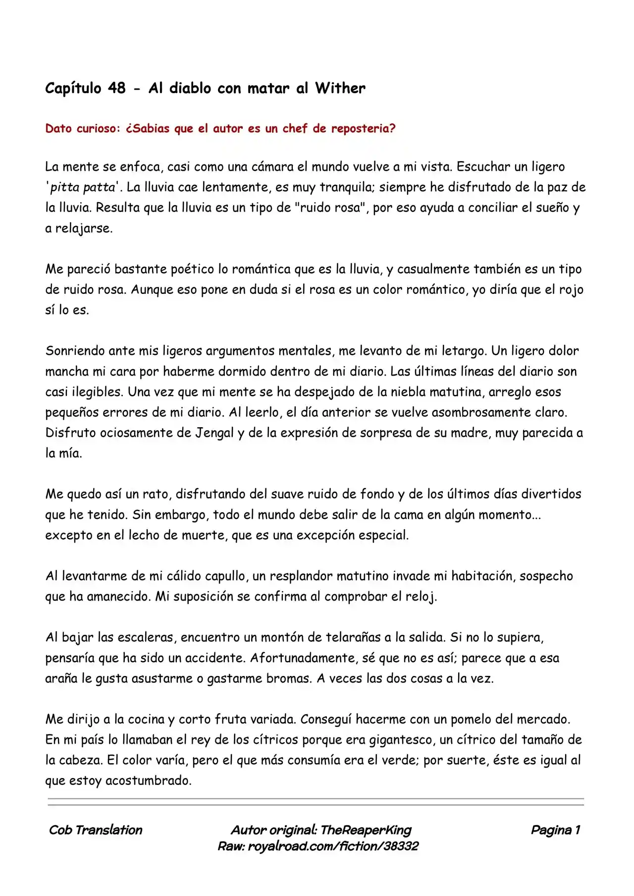 Realidad De Minecraft (Novela) - Capítulo 48 - Página 1 - LectorTMOo