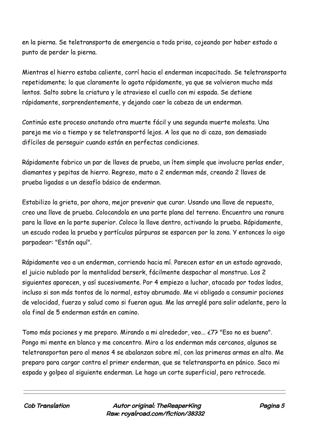 Realidad De Minecraft (Novela) - Capítulo 48 - Página 5 - LectorTMOo