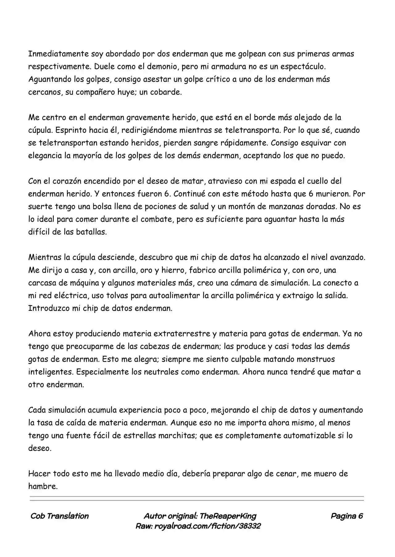 Realidad De Minecraft (Novela) - Capítulo 48 - Página 6 - LectorTMOo