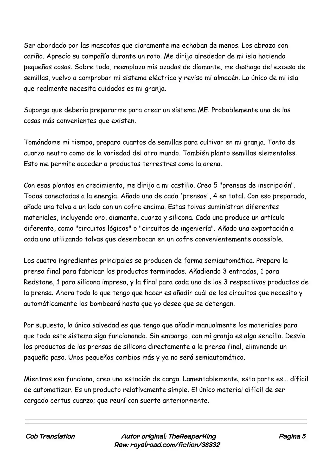 Realidad De Minecraft (Novela) - Capítulo 56 - Página 5 - LectorTMOo