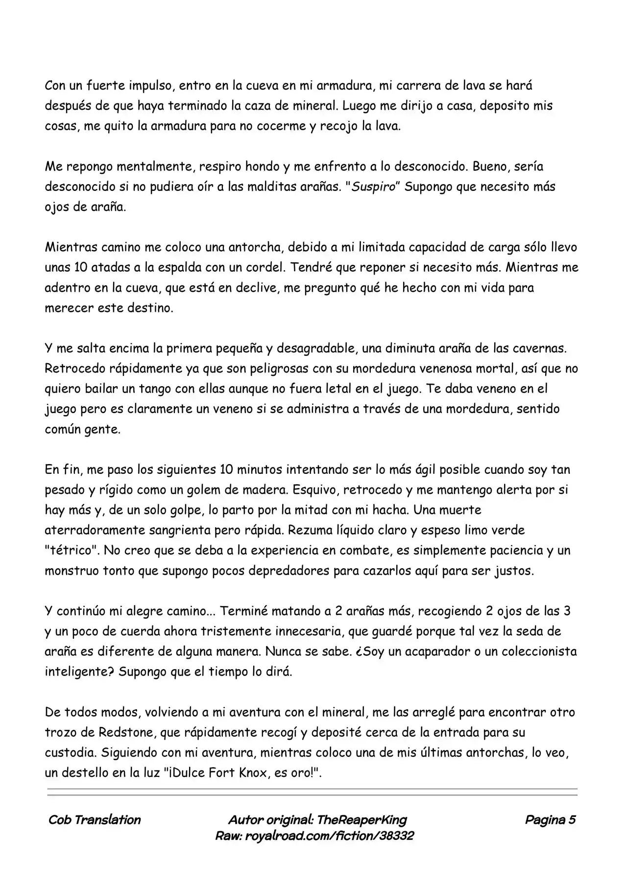 Realidad De Minecraft (Novela) - Capítulo 6 - Página 5 - LectorTMOo