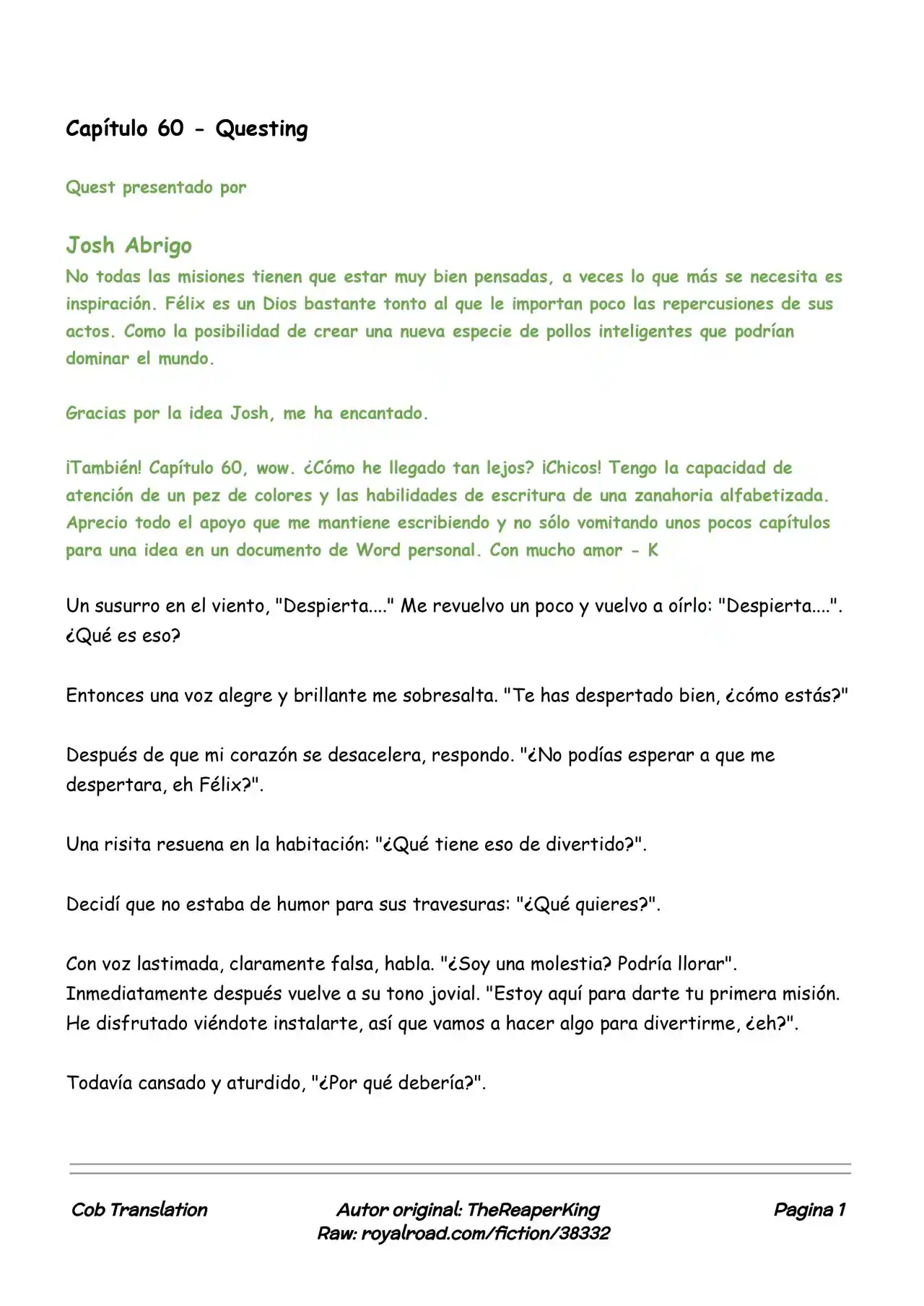 Realidad De Minecraft (Novela) - Capítulo 60 - Página 1 - LectorTMOo