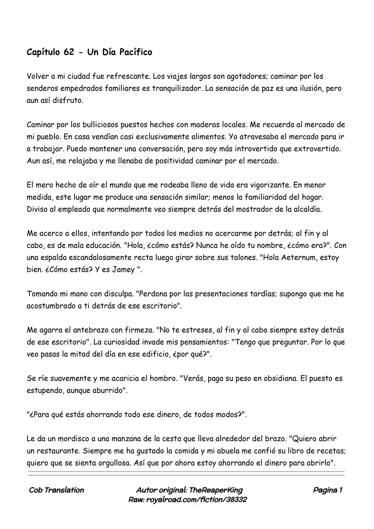 Realidad De Minecraft (Novela) - Capítulo 62 - Página 1 - LectorTMOo