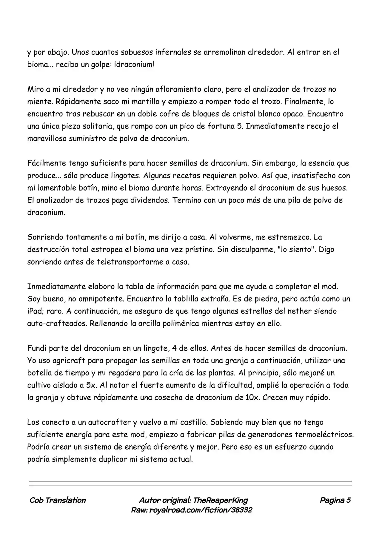 Realidad De Minecraft (Novela) - Capítulo 64 - Página 5 - LectorTMOo