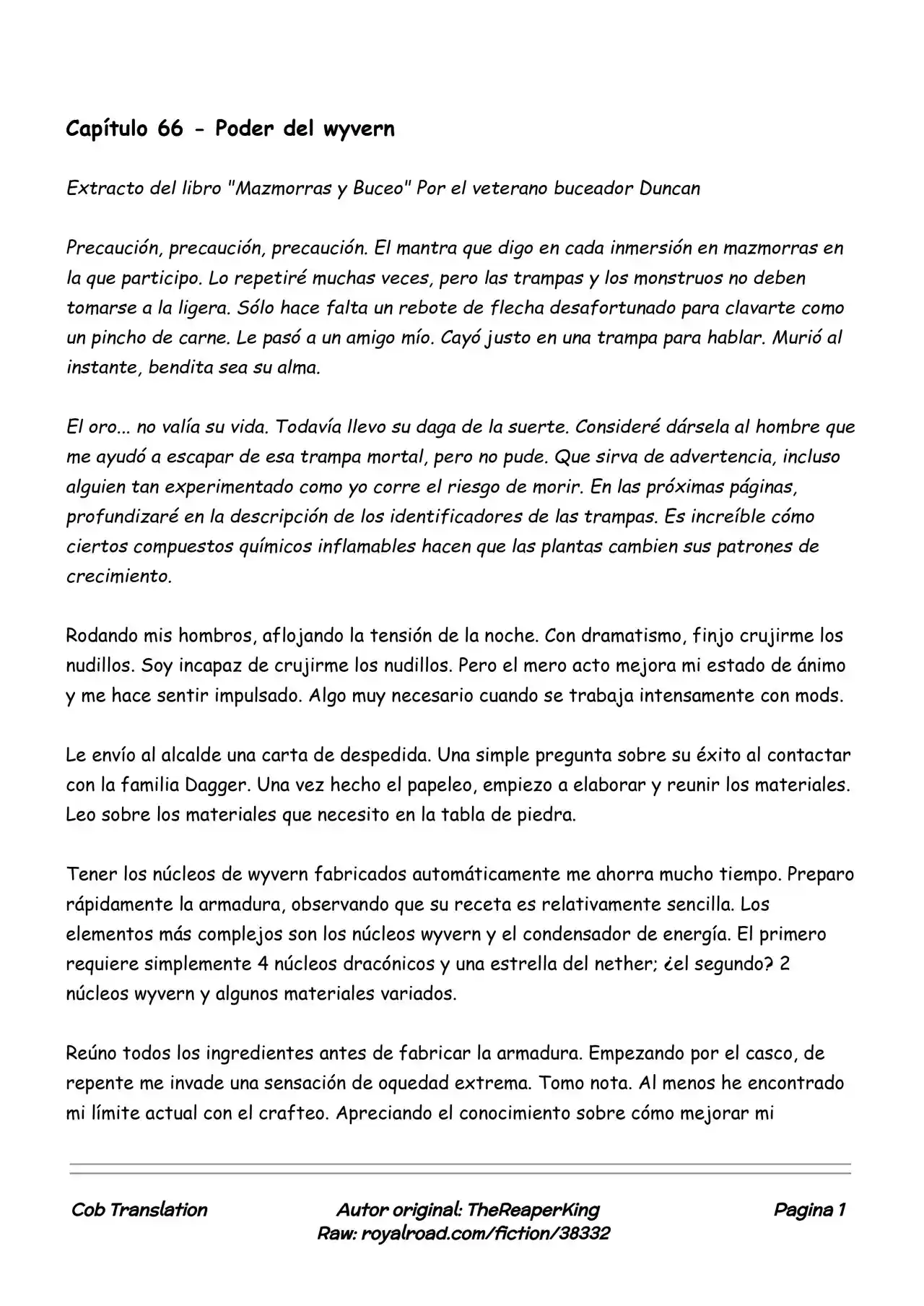 Realidad De Minecraft (Novela) - Capítulo 66 - Página 1 - LectorTMOo