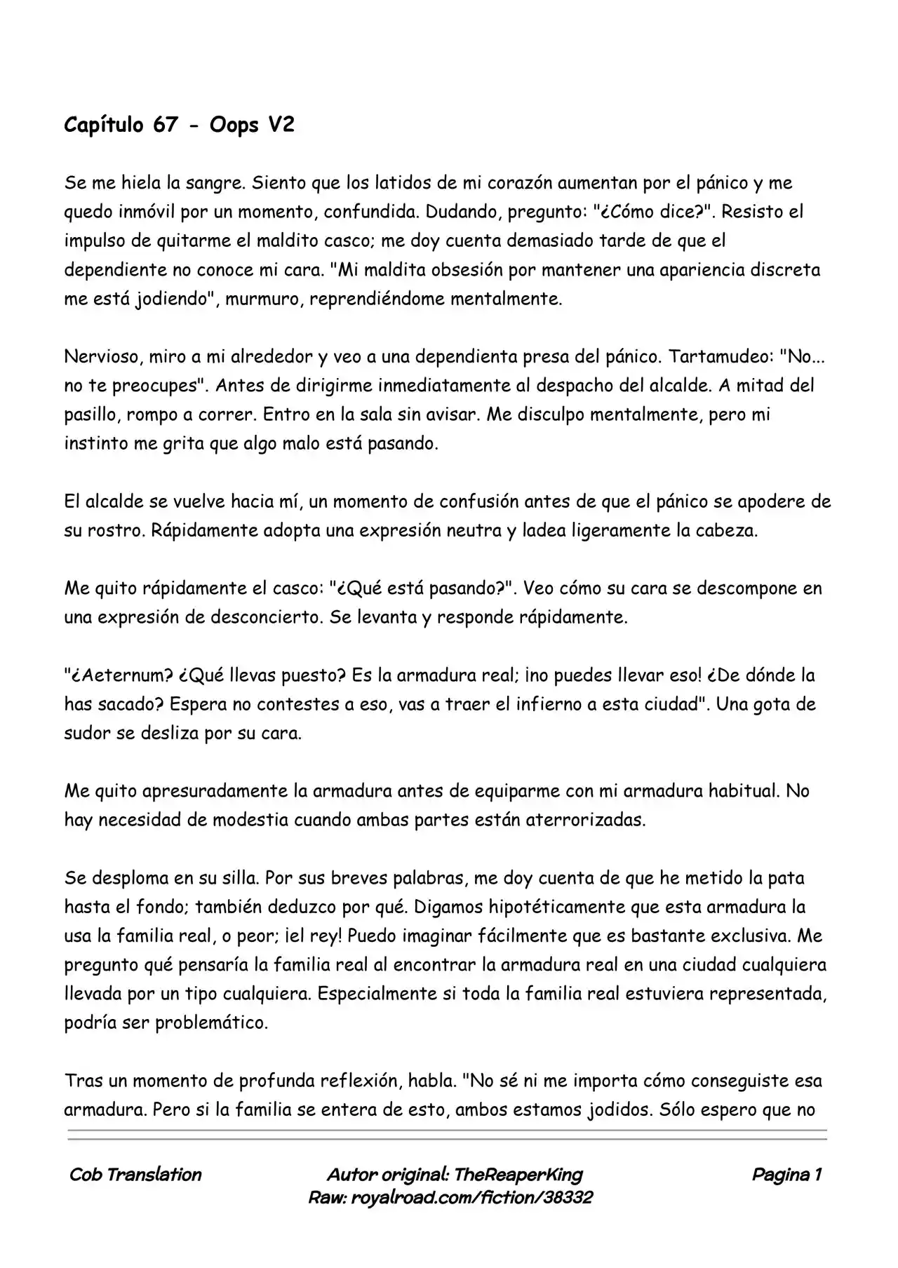 Realidad De Minecraft (Novela) - Capítulo 67 - Página 1 - LectorTMOo