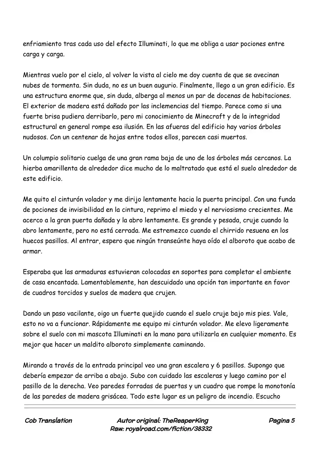 Realidad De Minecraft (Novela) - Capítulo 69 - Página 5 - LectorTMOo