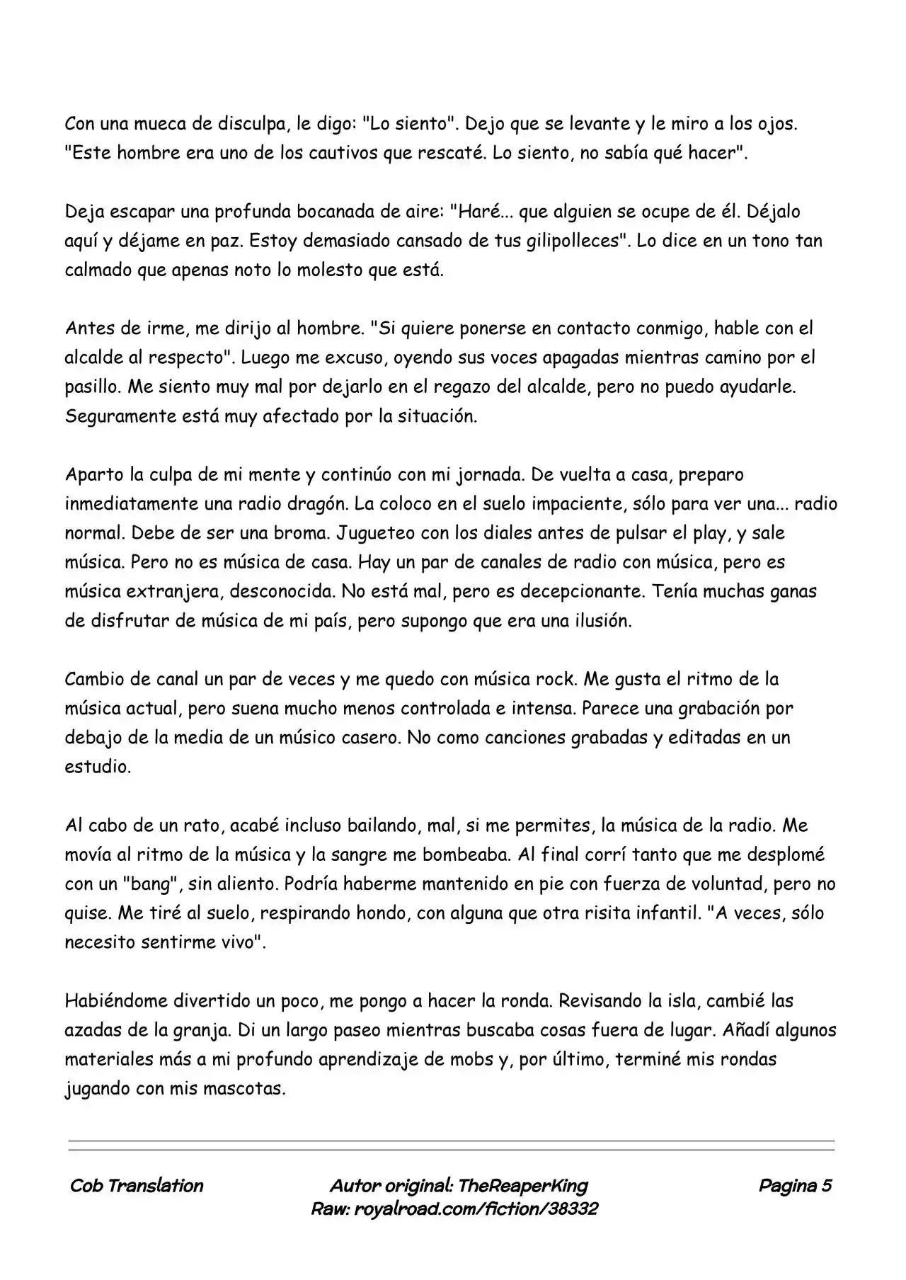 Realidad De Minecraft (Novela) - Capítulo 72 - Página 5 - LectorTMOo