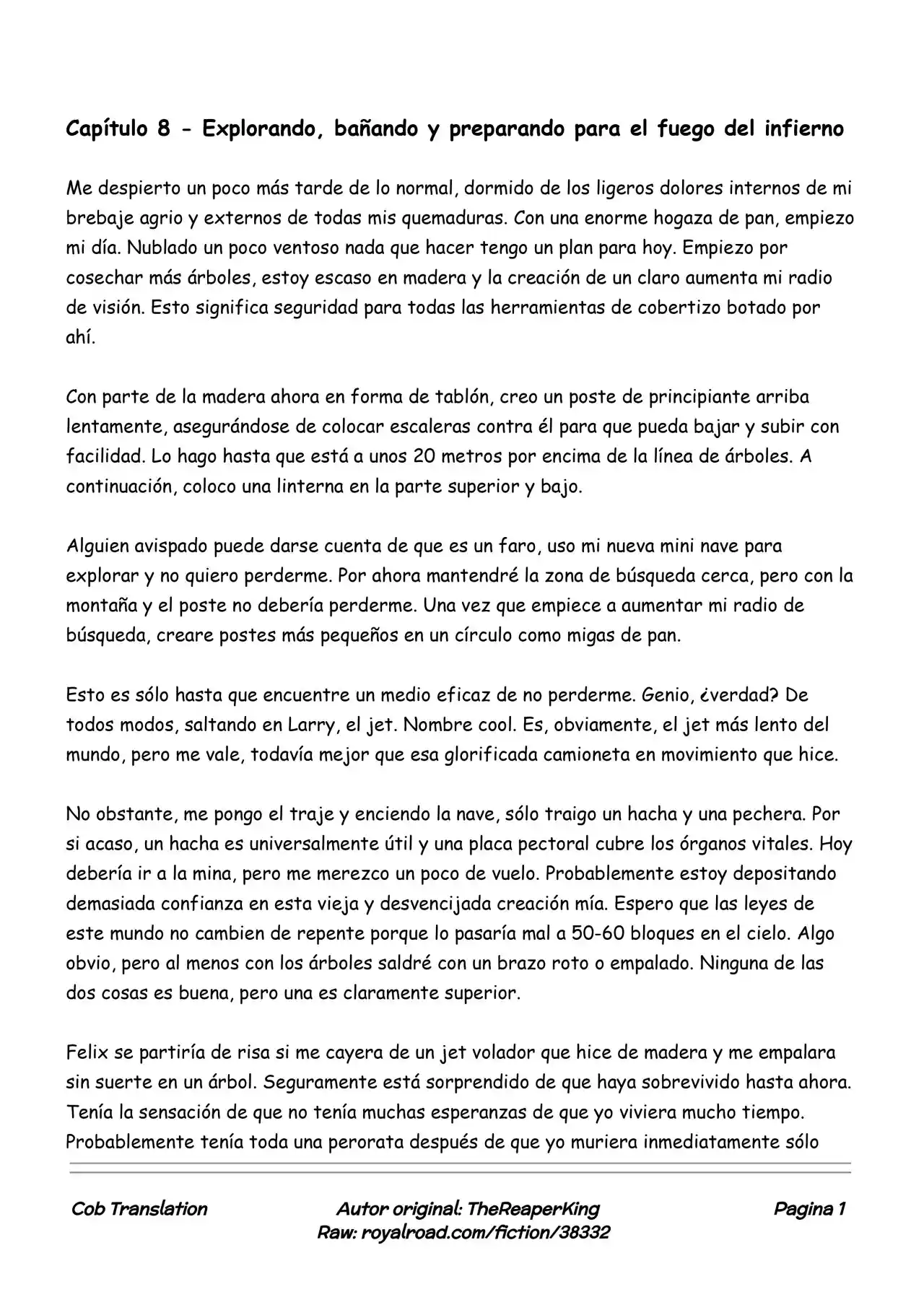 Realidad De Minecraft (Novela) - Capítulo 8 - Página 1 - LectorTMOo