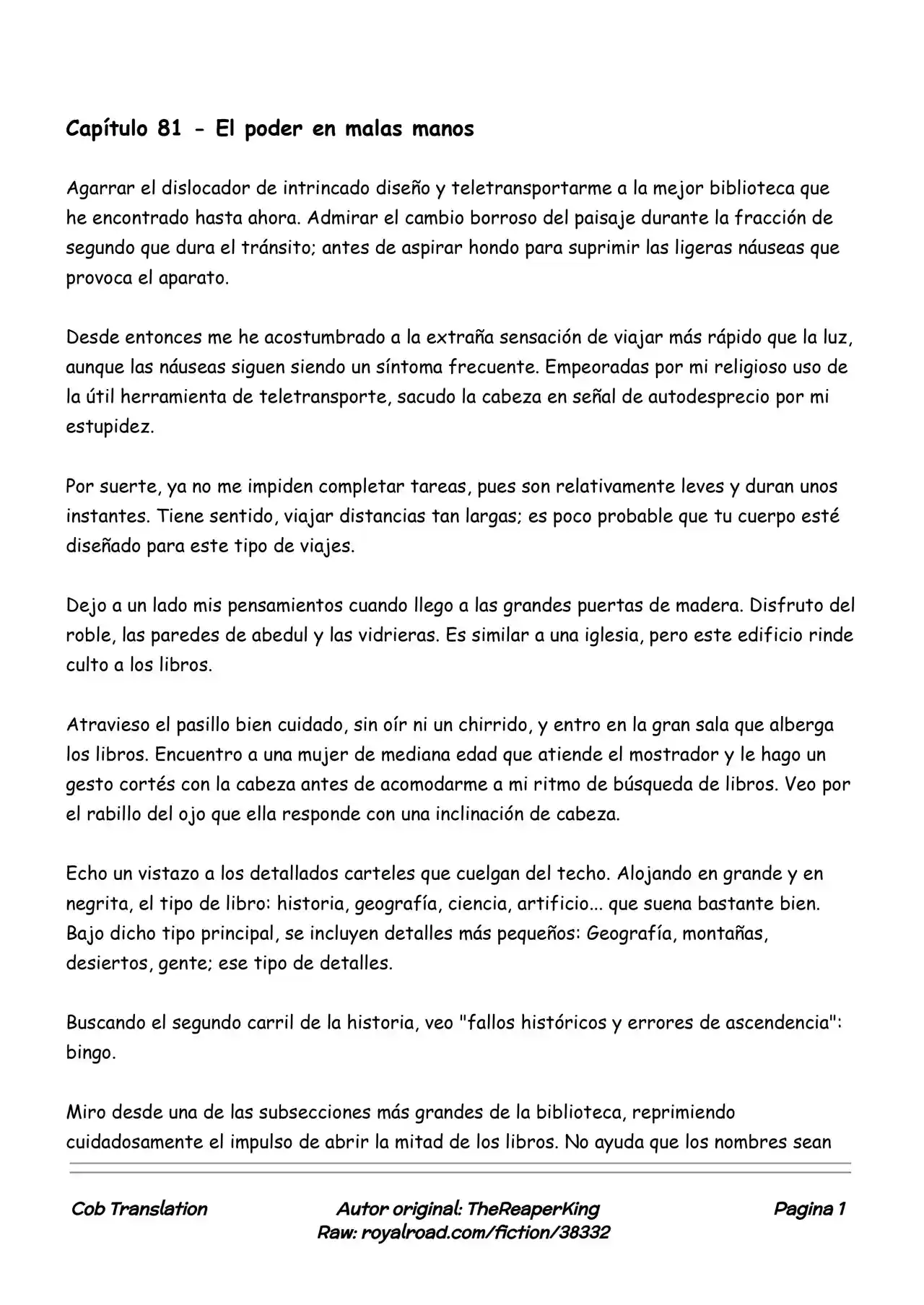Realidad De Minecraft (Novela) - Capítulo 81 - Página 1 - LectorTMOo