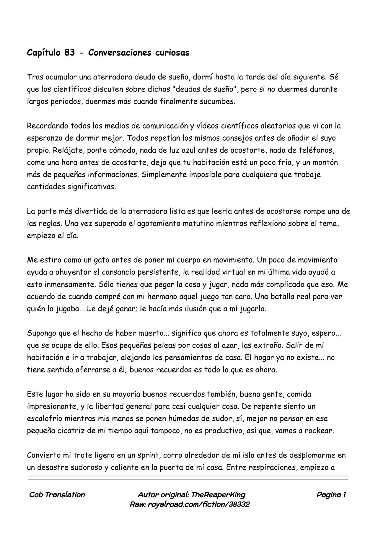 Realidad De Minecraft (Novela) - Capítulo 83 - Página 1 - LectorTMOo