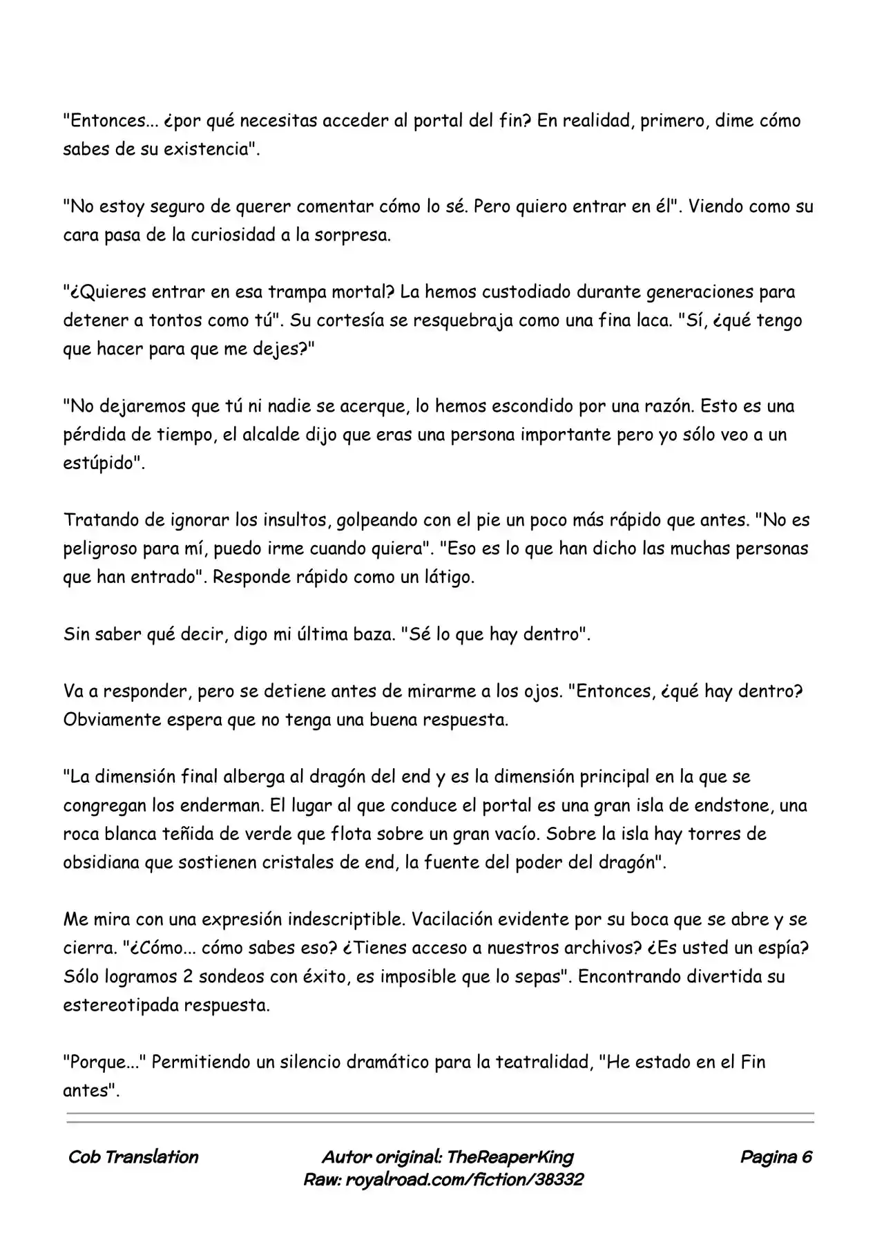 Realidad De Minecraft (Novela) - Capítulo 86 - Página 6 - LectorTMOo