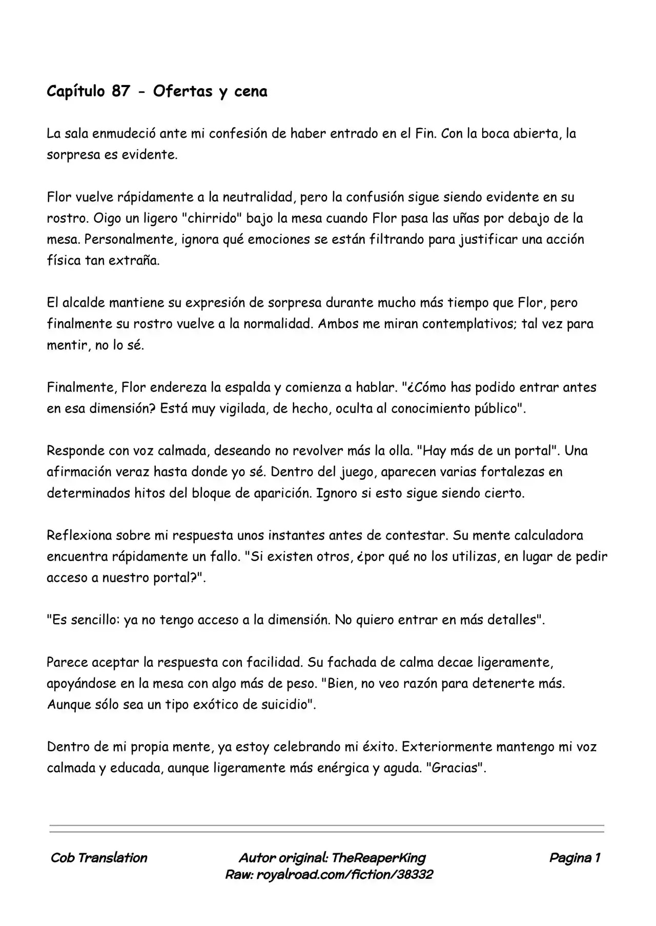 Realidad De Minecraft (Novela) - Capítulo 87 - Página 1 - LectorTMOo