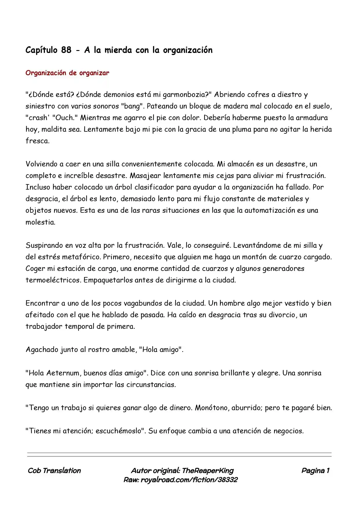 Realidad De Minecraft (Novela) - Capítulo 88 - Página 1 - LectorTMOo