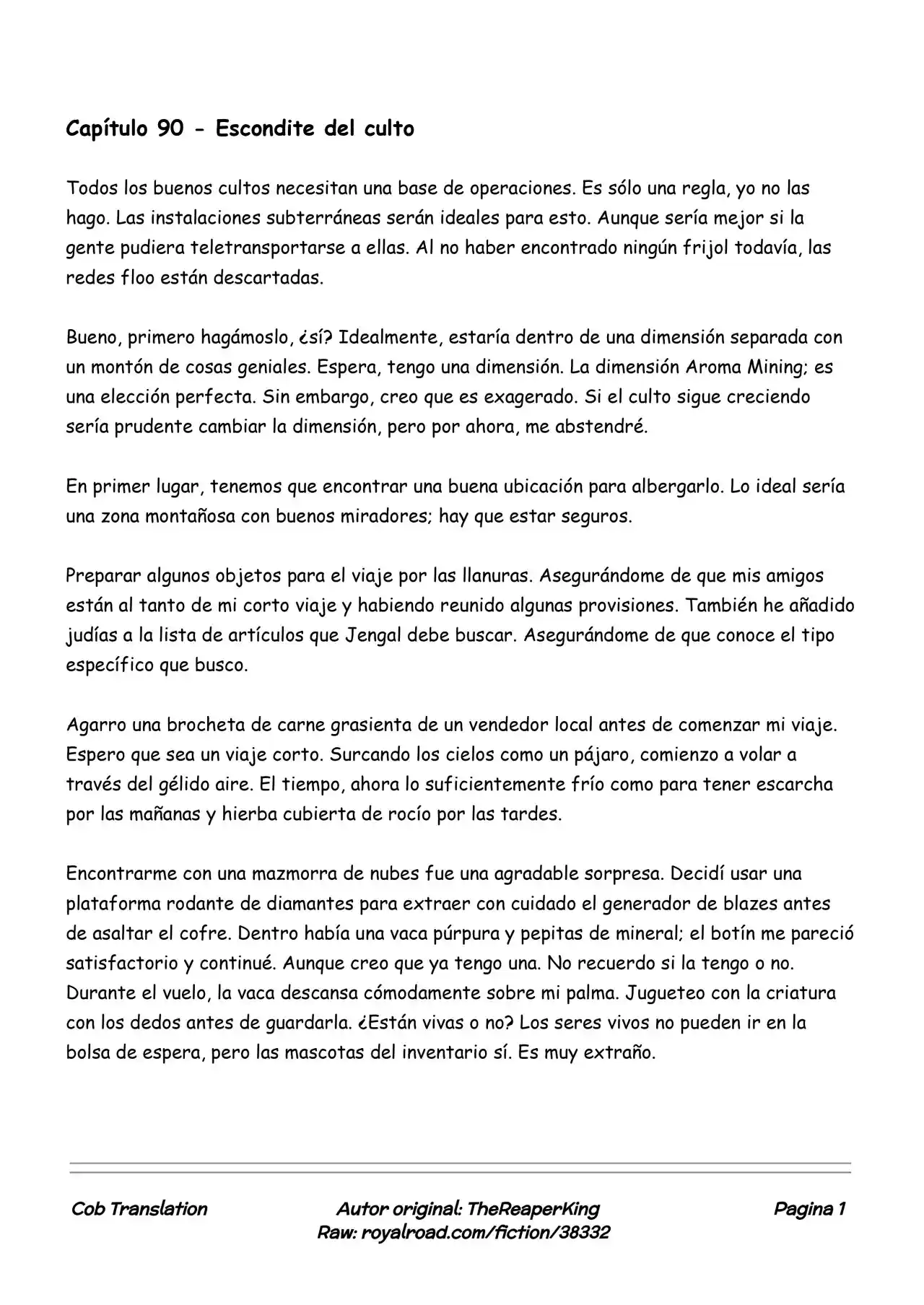 Realidad De Minecraft (Novela) - Capítulo 90 - Página 1 - LectorTMOo