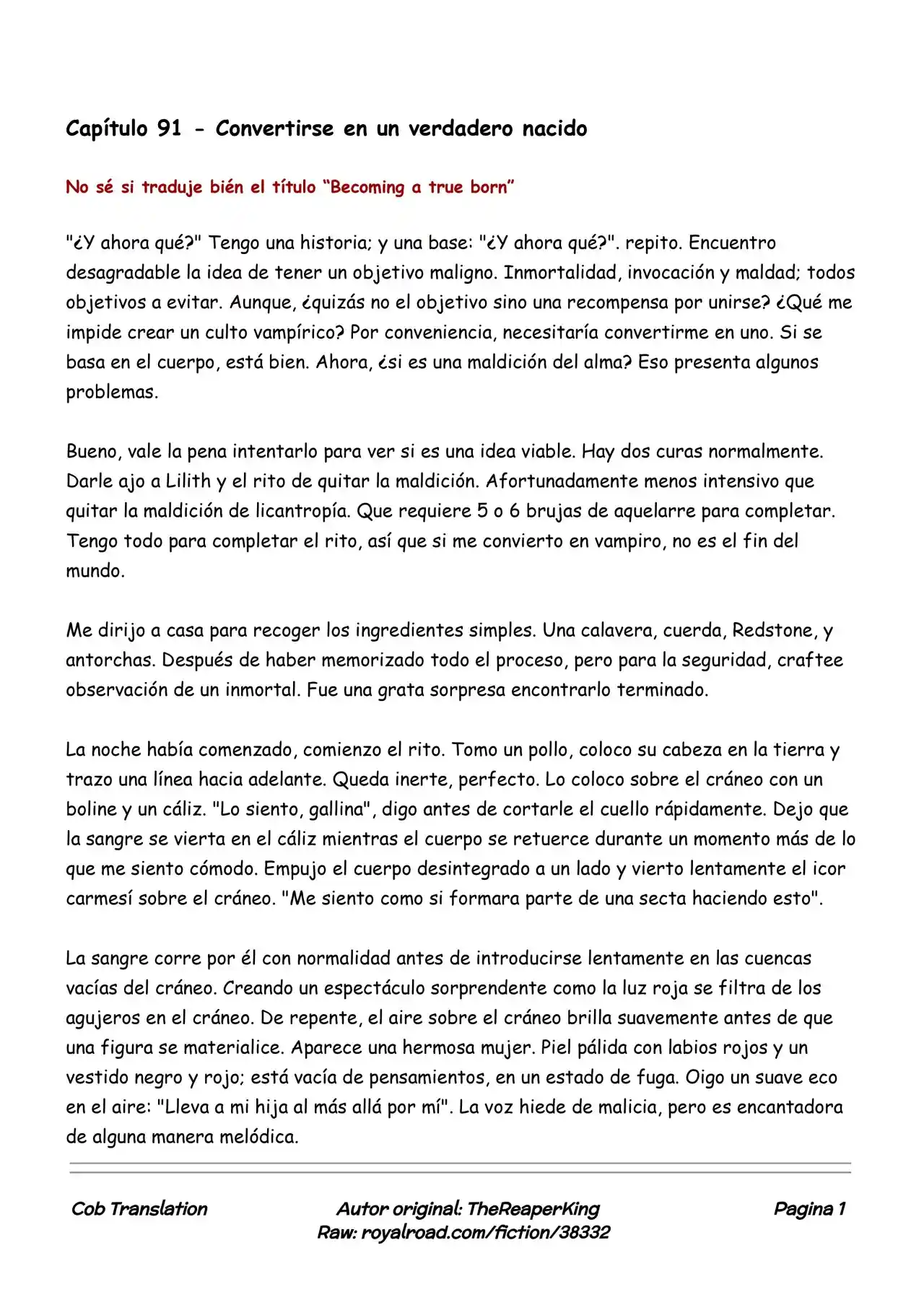 Realidad De Minecraft (Novela) - Capítulo 91 - Página 1 - LectorTMOo