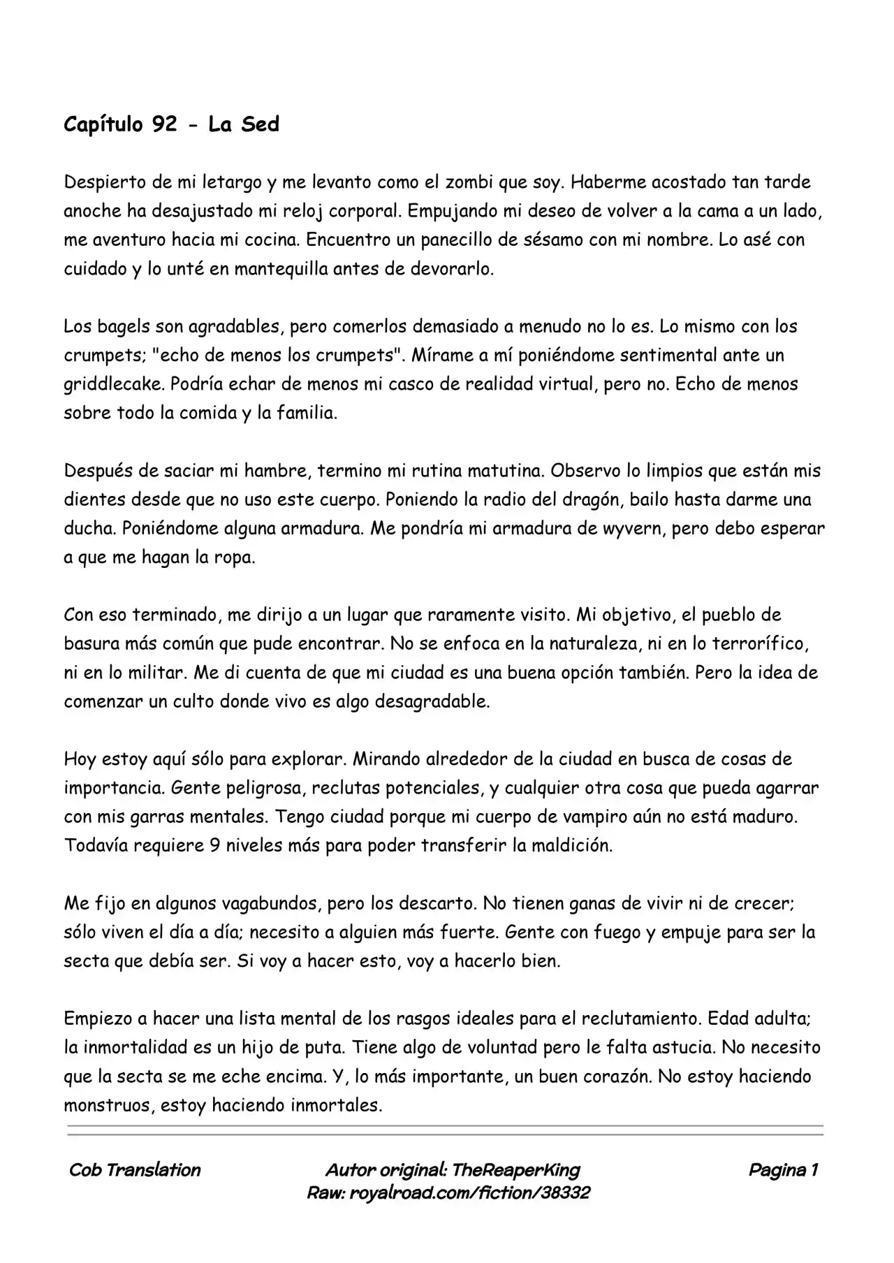 Realidad De Minecraft (Novela) - Capítulo 92 - Página 1 - LectorTMOo