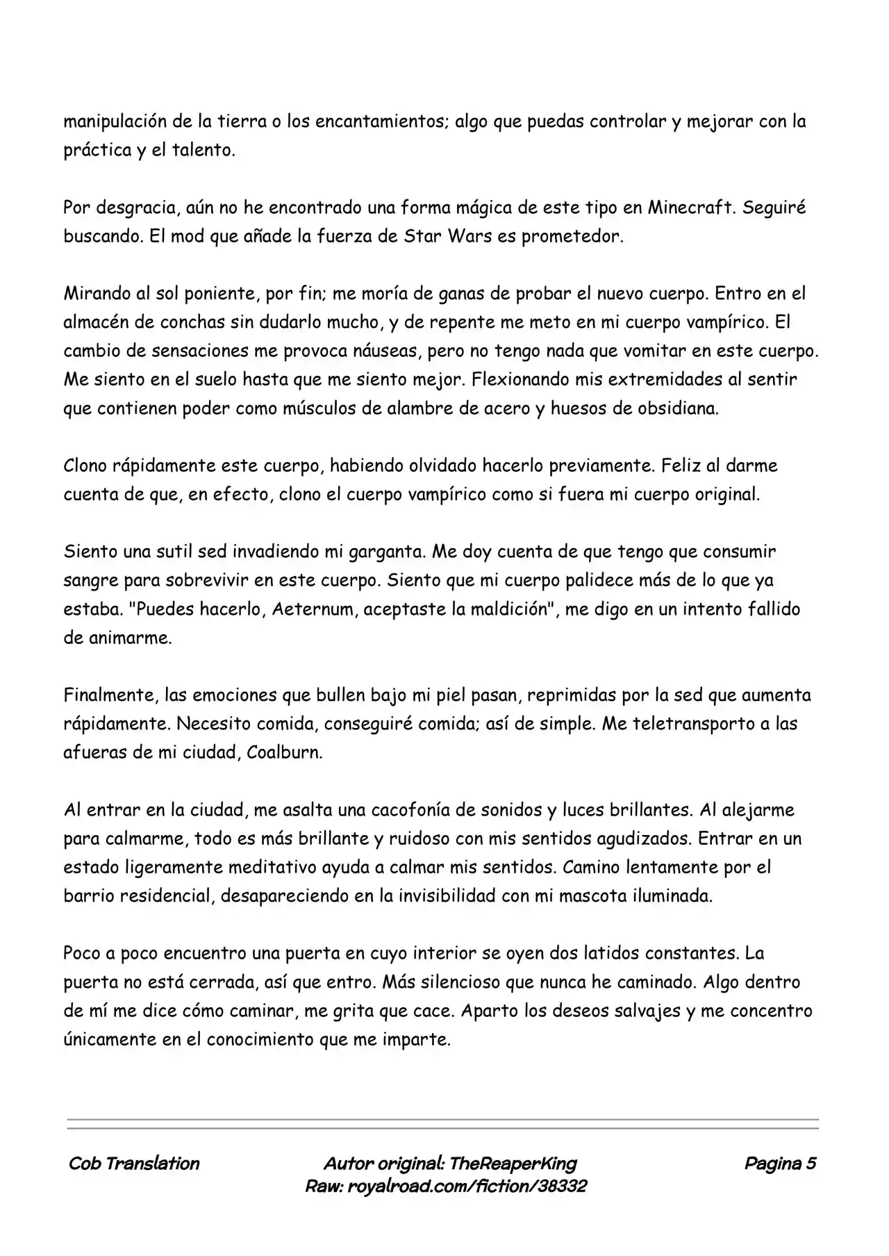 Realidad De Minecraft (Novela) - Capítulo 92 - Página 5 - LectorTMOo