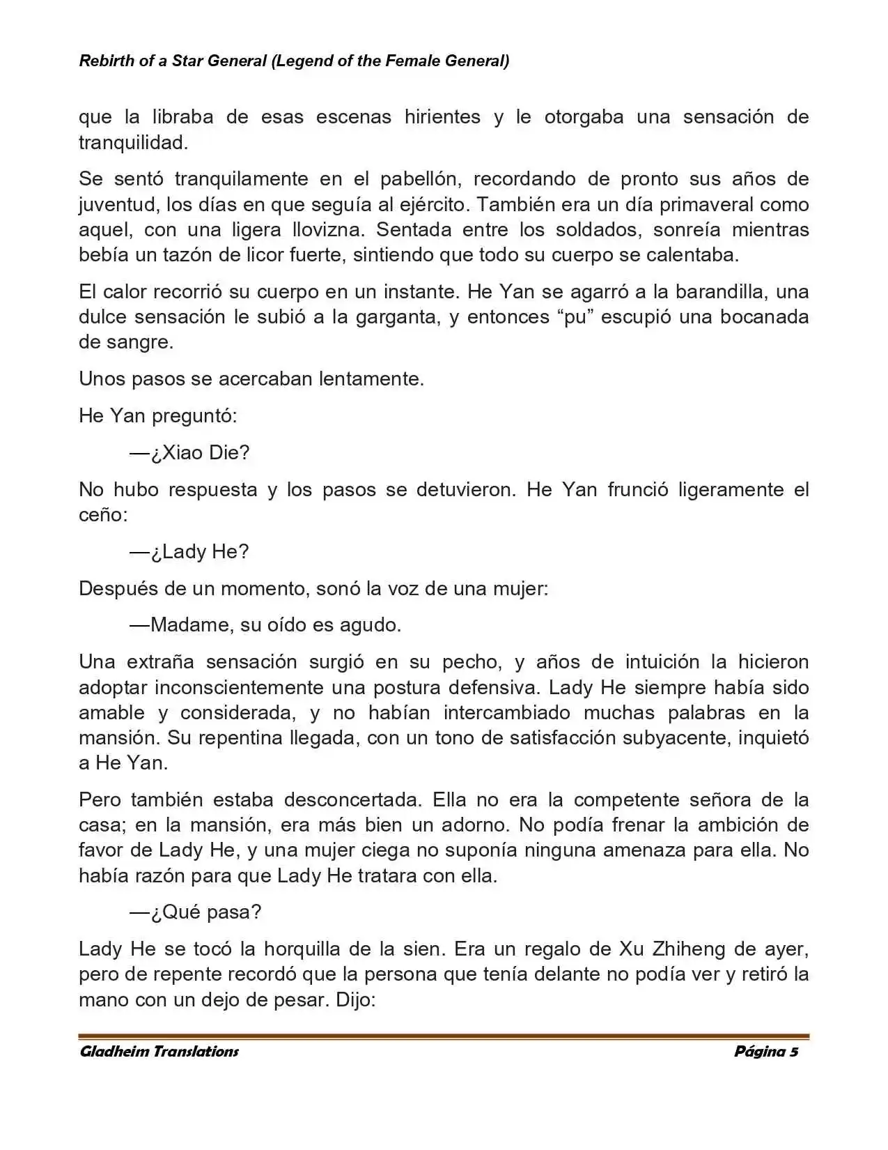 Rebirth Of A Star General (Novela) - Capítulo 1 - Página 5 - LectorTMOo