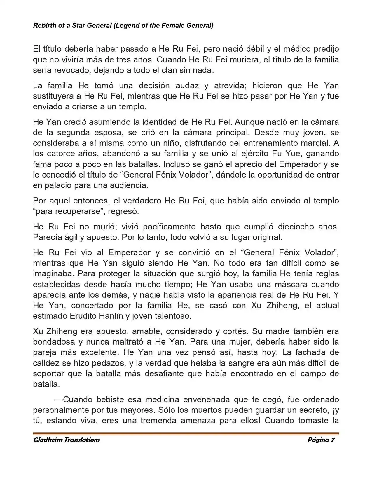 Rebirth Of A Star General (Novela) - Capítulo 1 - Página 7 - LectorTMOo