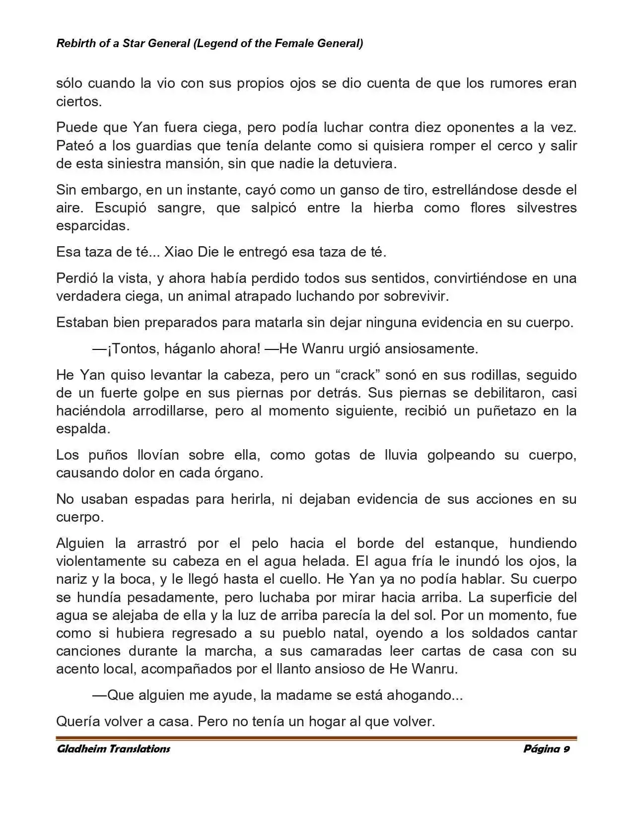 Rebirth Of A Star General (Novela) - Capítulo 1 - Página 9 - LectorTMOo