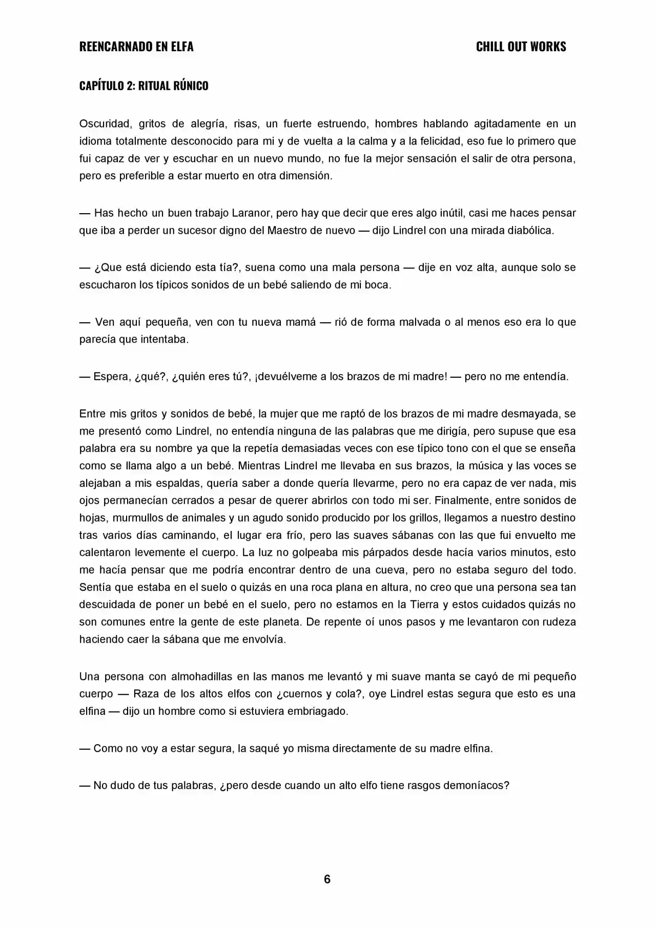 REENCARNADO EN ELFA (Novela) - Capítulo 2 - Página 1 - LectorTMOo
