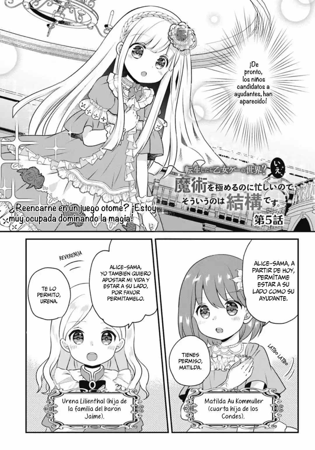 ¿REENCARNE EN UN JUEGO OTOME? ¡ESTOY DEMASIADO OCUPADA DOMINANDO LA MAGIA! - Capítulo 5 - Página 8 - LectorTMOo