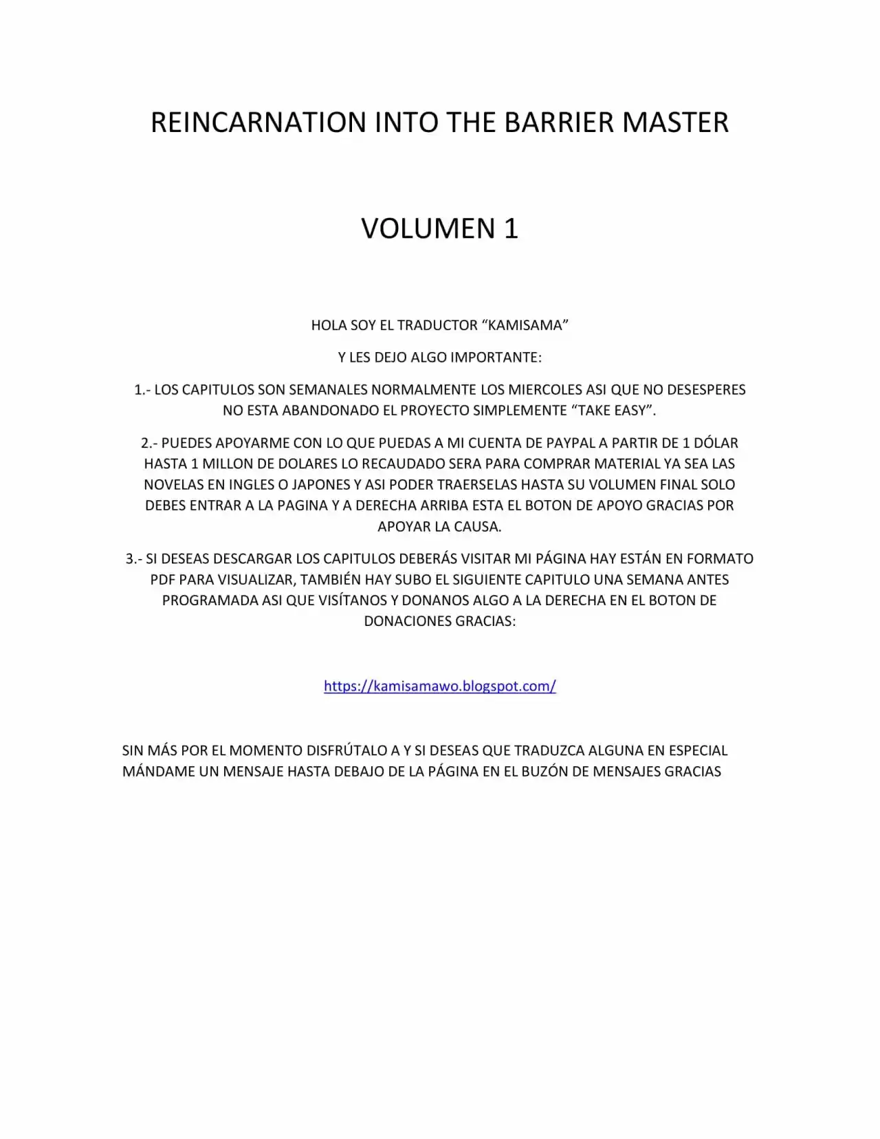 REINCARNATION INTO THE BARRIER MASTER (Novela) - Capítulo 14 - Página 2 - LectorTMOo