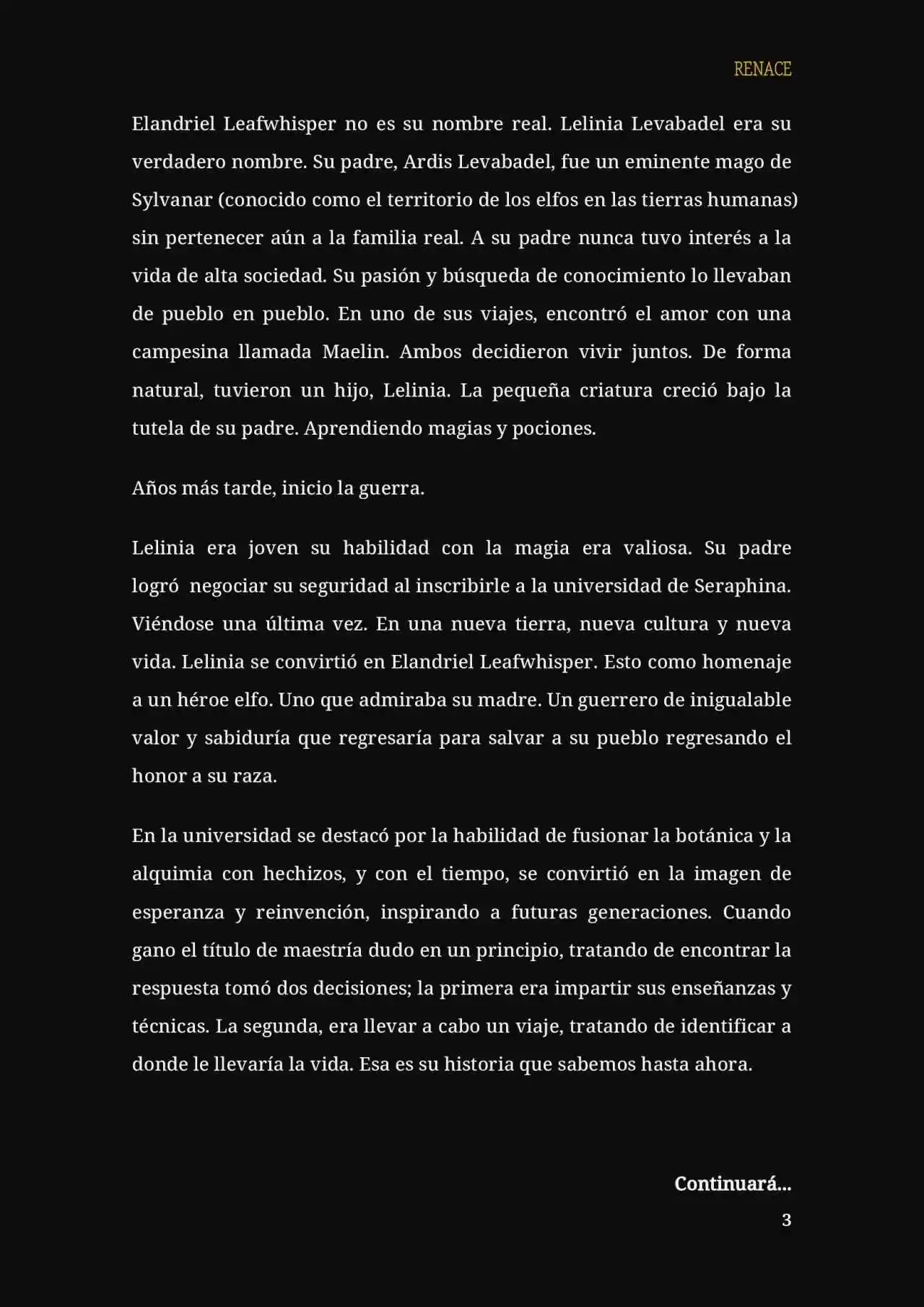 RENACE (Novela) - Capítulo 9 - Página 4 - LectorTMOo