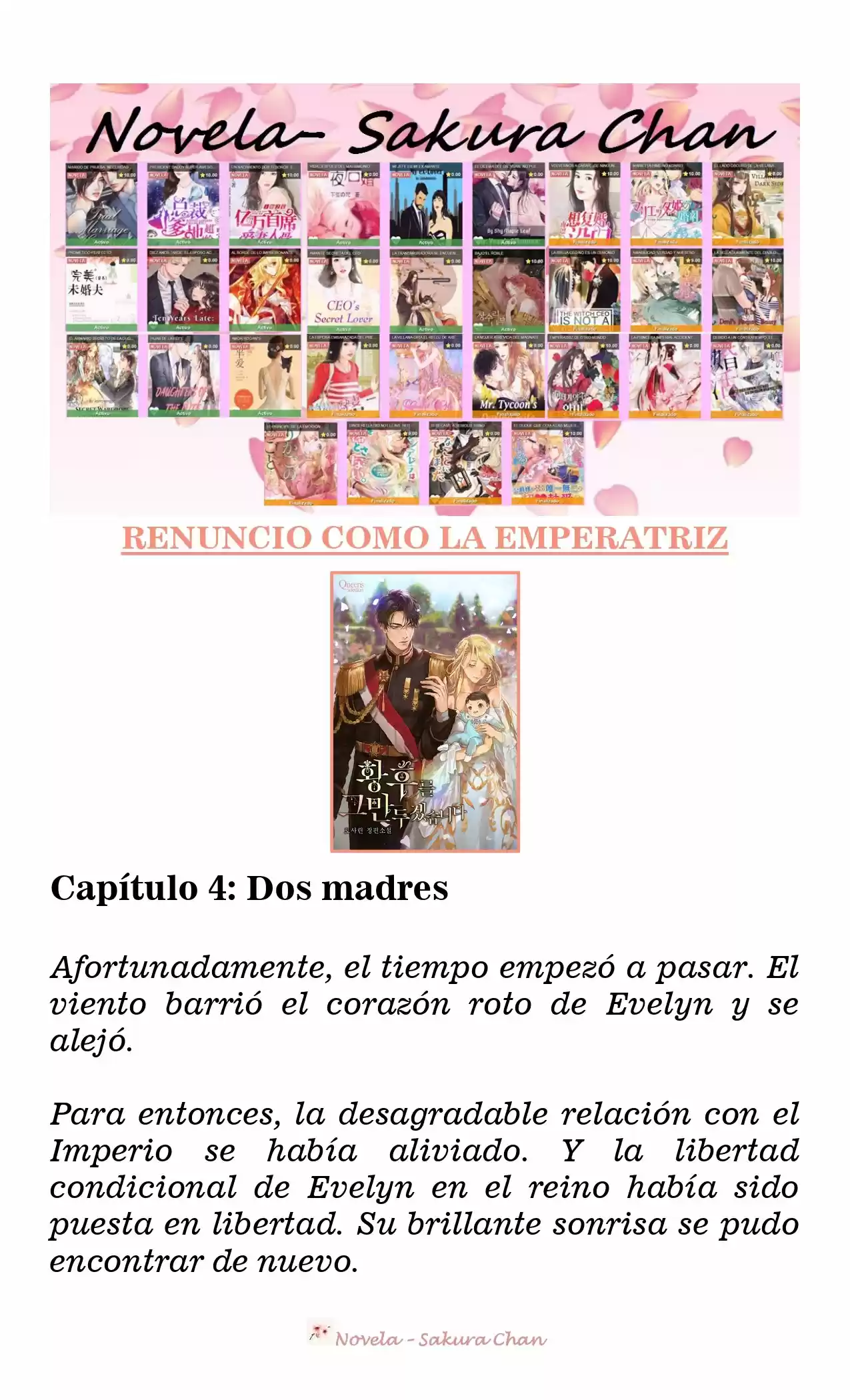 RENUNCIO COMO LA EMPERATRIZ (Novela) - Capítulo 4 - Página 1 - LectorTMOo