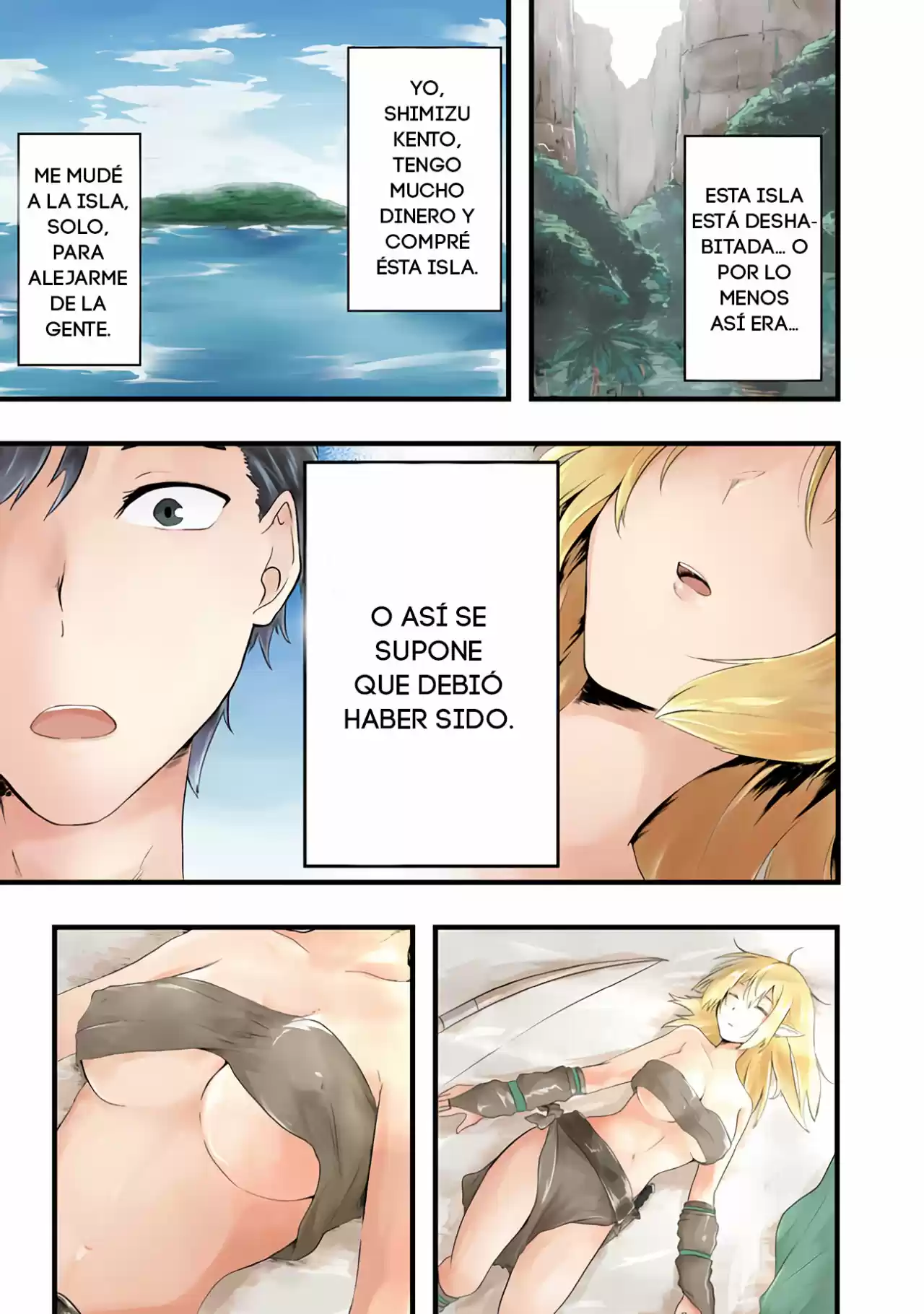 Sharing Life On A Deserted Island With An Elf, 無人島でエルフと共同生活 - Capítulo 1 - Página 2 - LectorTMOo