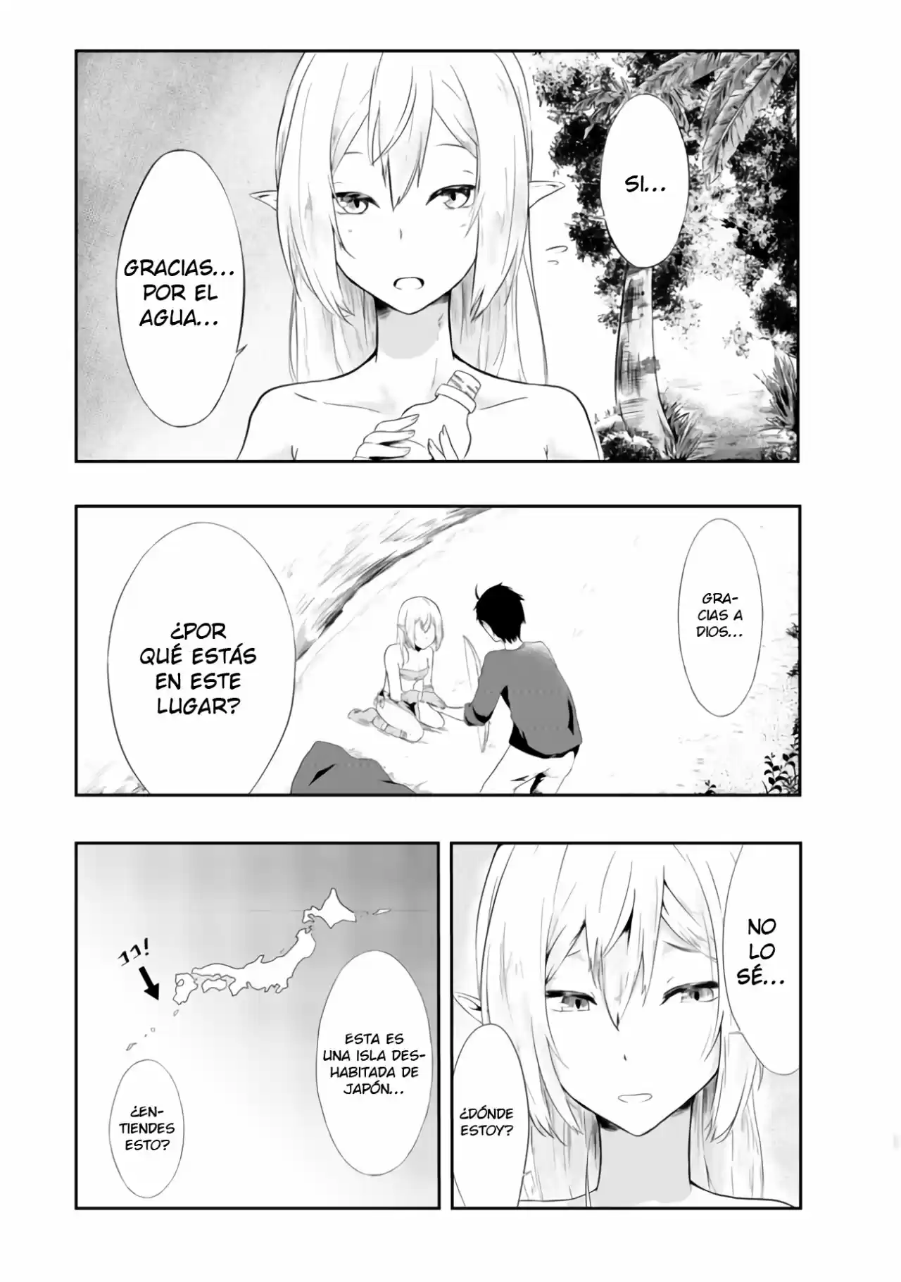 Sharing Life On A Deserted Island With An Elf, 無人島でエルフと共同生活 - Capítulo 1 - Página 8 - LectorTMOo