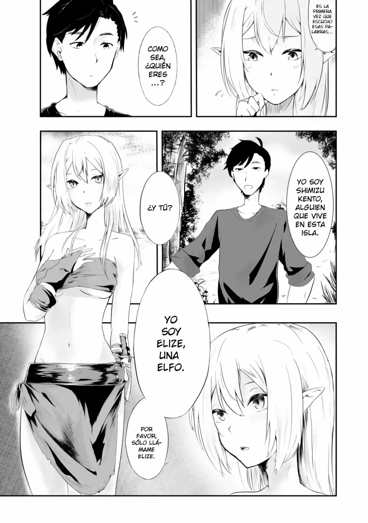Sharing Life On A Deserted Island With An Elf, 無人島でエルフと共同生活 - Capítulo 1 - Página 9 - LectorTMOo