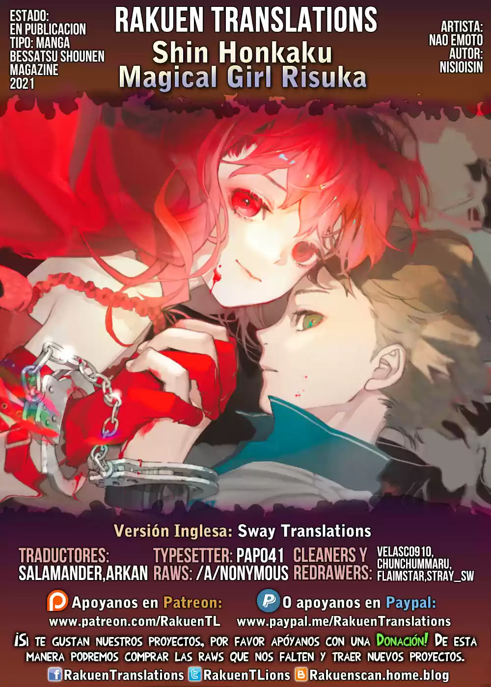 Shin Honkaku Mahou Shoujo Risuka - Capítulo 1 - Página 1 - LectorTMOo