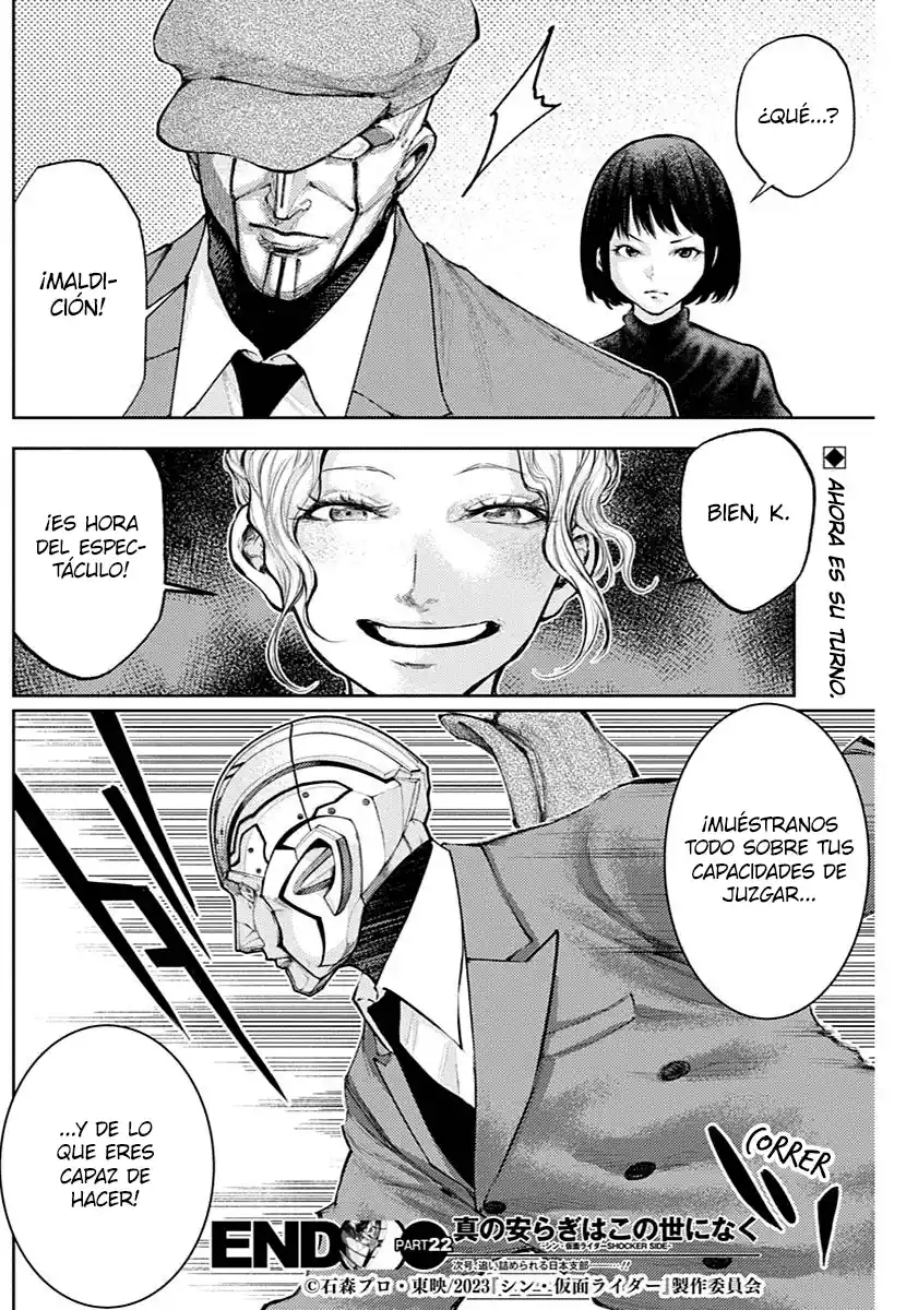 Shin Kamen Rider -SHOCKER SIDE- No Hay Verdadera Paz En Este Mundo - Capítulo 22 - Página 21 - LectorTMOo