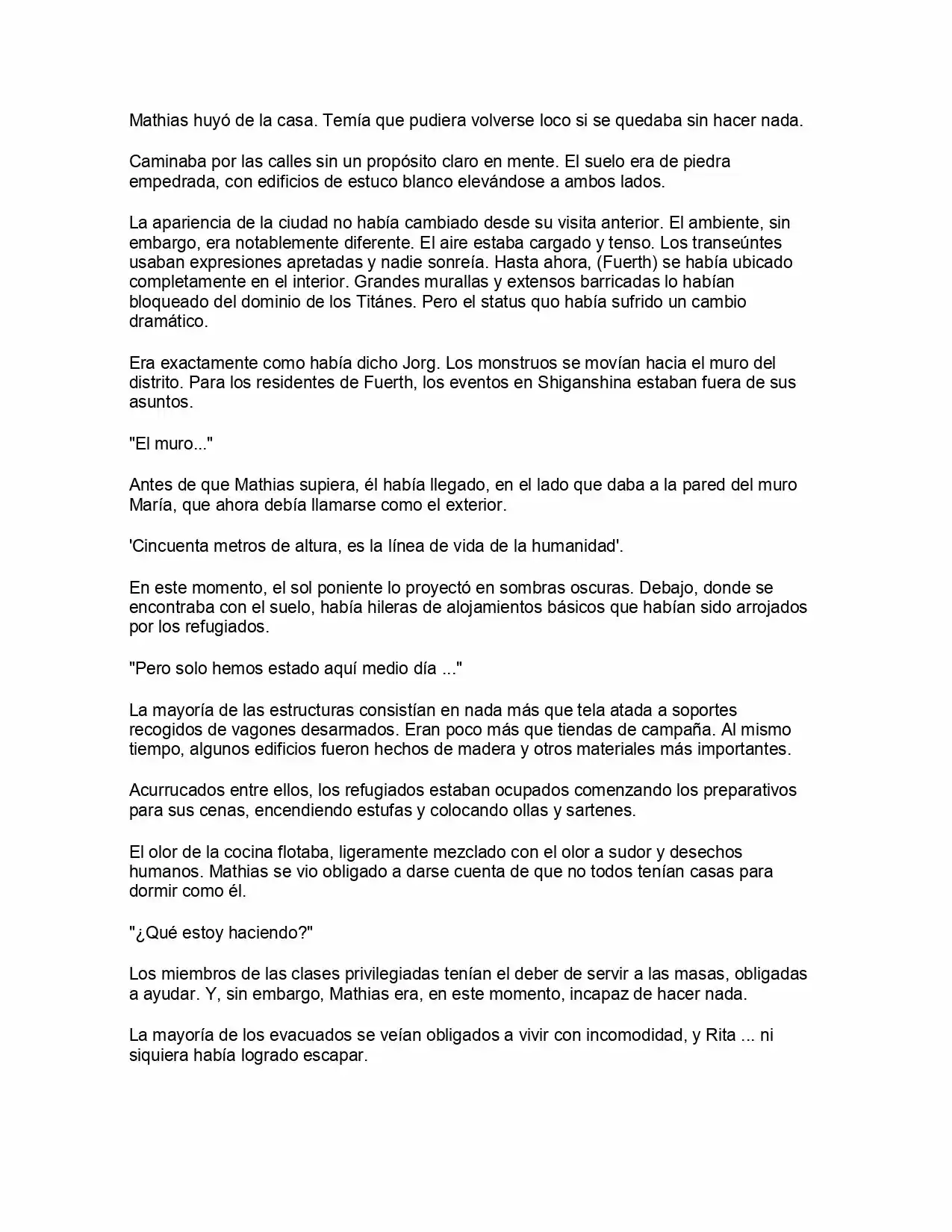 Shingeki No Kyojin: La Reina De La Ciudad Aislada (Novela) - Capítulo 1 - Página 34 - LectorTMOo