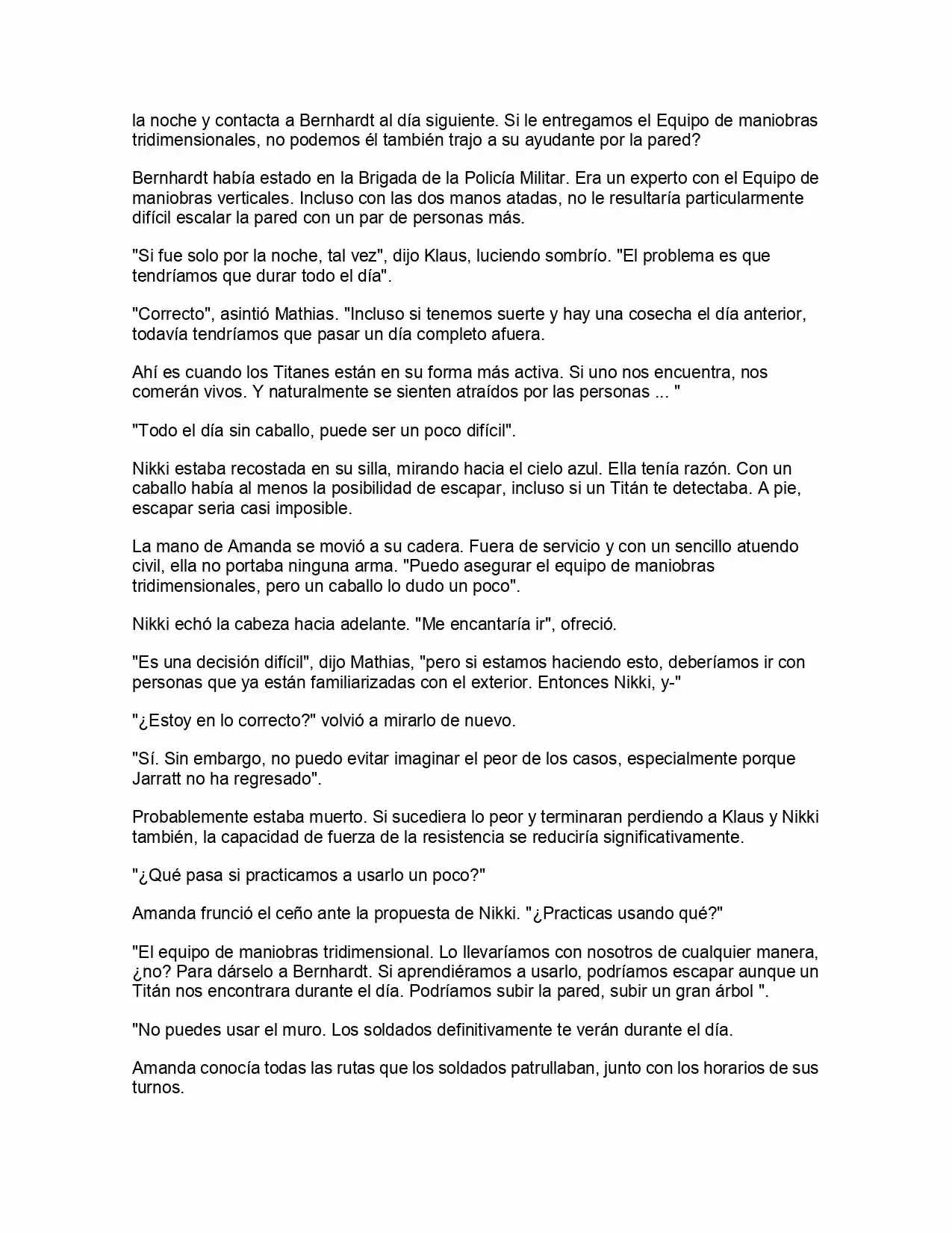 Shingeki No Kyojin: La Reina De La Ciudad Aislada (Novela) - Capítulo 4 - Página 38 - LectorTMOo