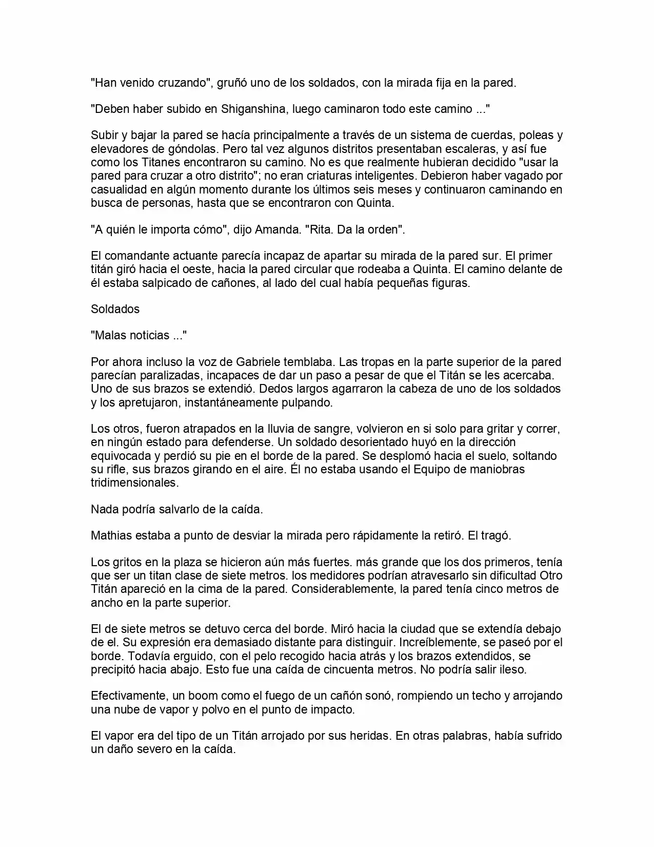Shingeki No Kyojin: La Reina De La Ciudad Aislada (Novela) - Capítulo 5 - Página 38 - LectorTMOo