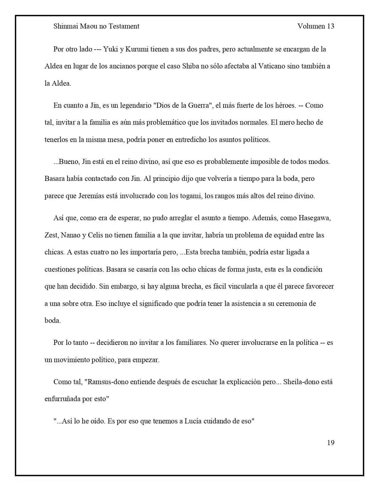 Shinmai Maou No Testament (Novela) (Novela) - Capítulo 60 - Página 19 - LectorTMOo